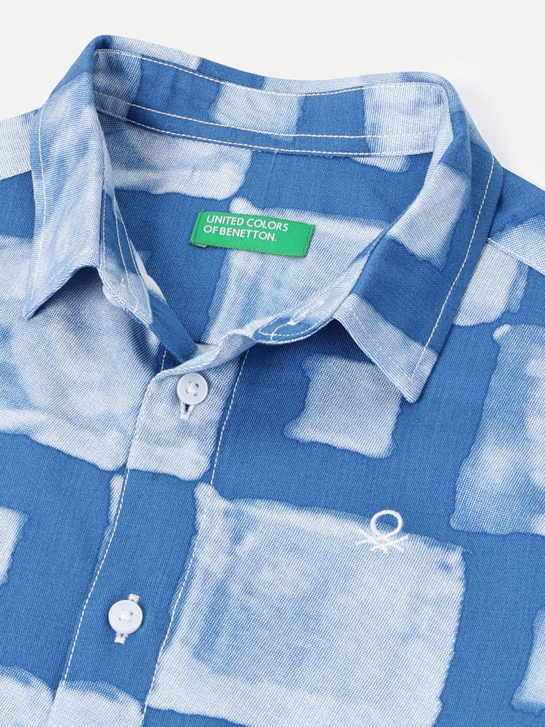 Boys Viscose Watercolor Print Casual Shirt