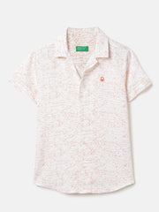 Boys Orange Shark Print Viscose Shirt – Resort Collar