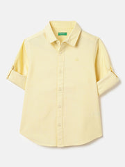 Boys Yellow Oxford Cotton Shirt – Regular Fit