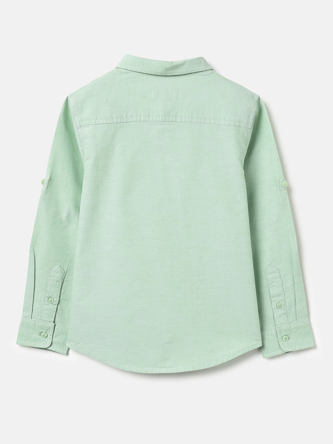 Boys Green Oxford Cotton Shirt – Regular Fit