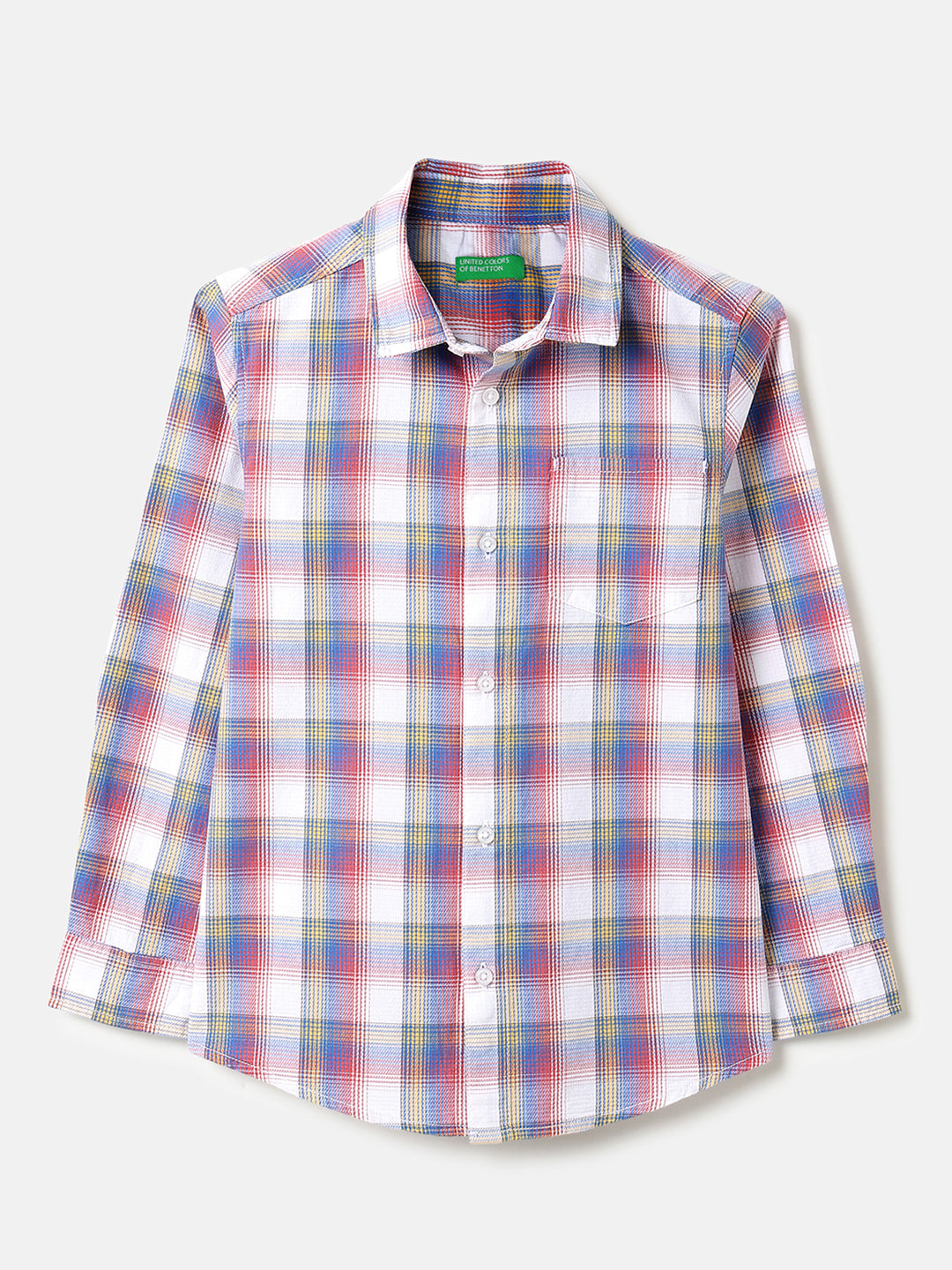 Boys Viscose Bright Stripe Resort Collar Shirt