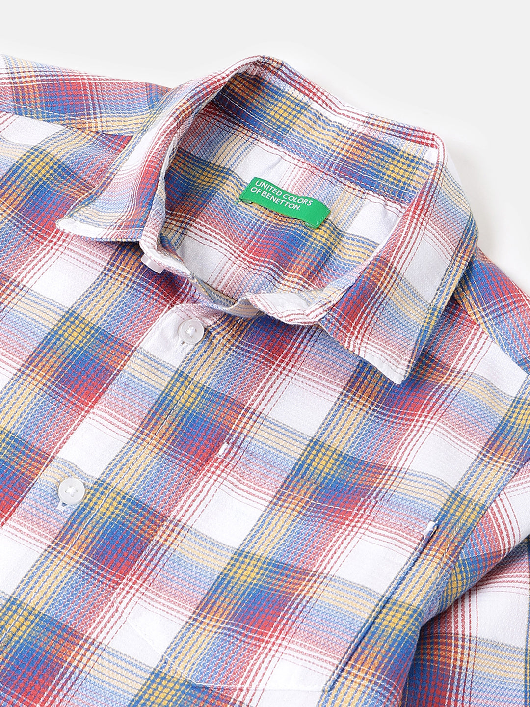 Boys Viscose Bright Stripe Resort Collar Shirt