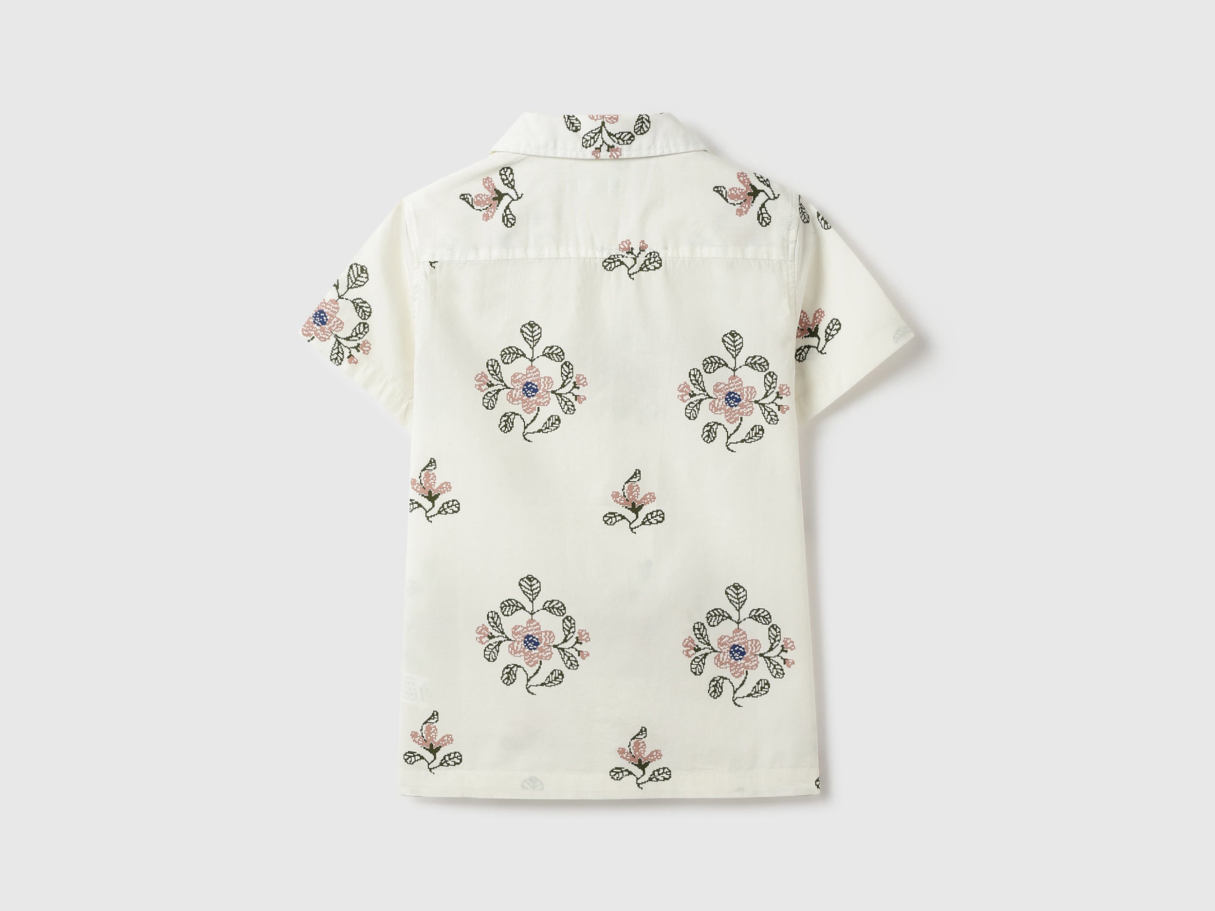 Boys Cotton Modal Embroidered Resort Collar Shirt