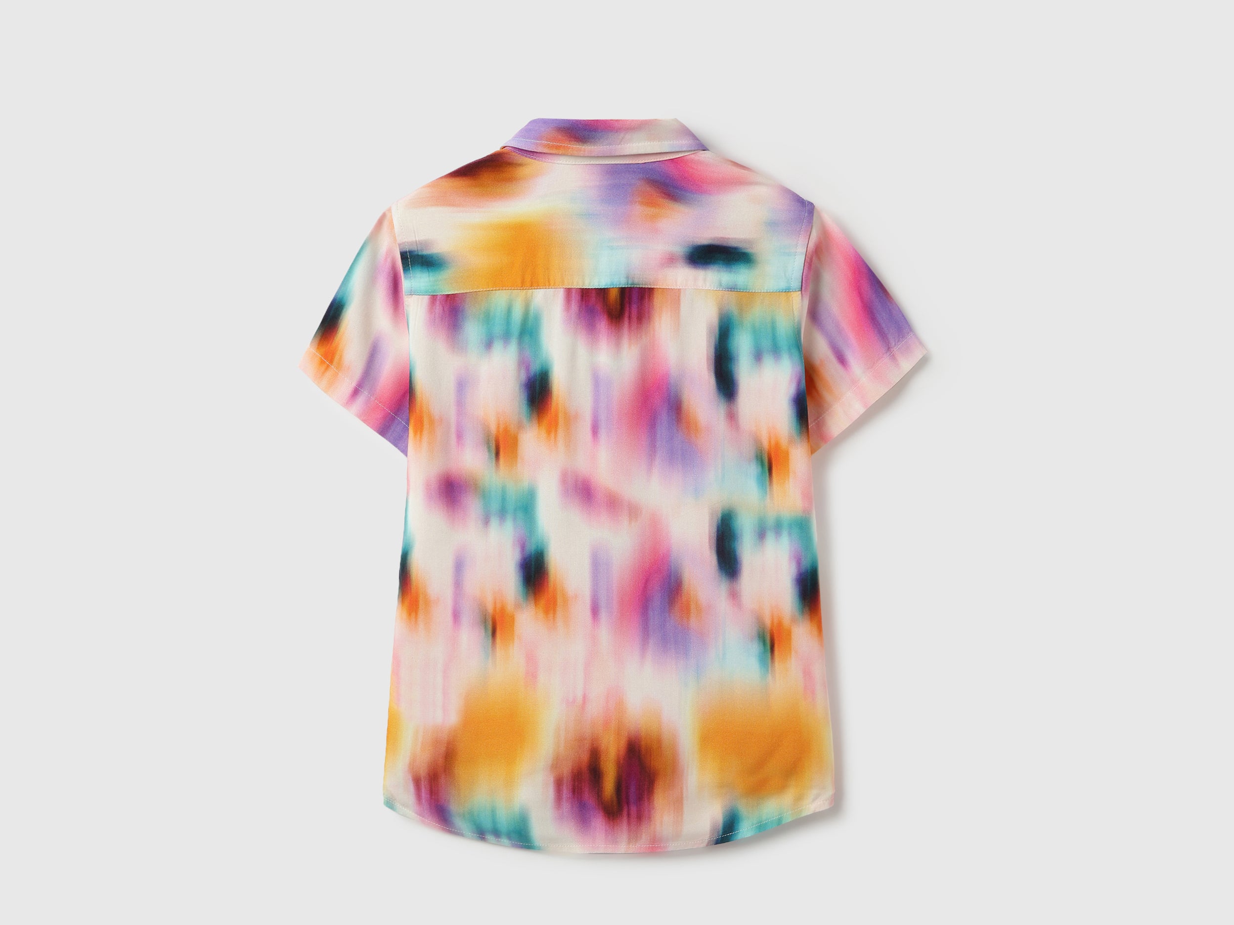 Boys Cotton Tie-Dye Regular Collar Shirt