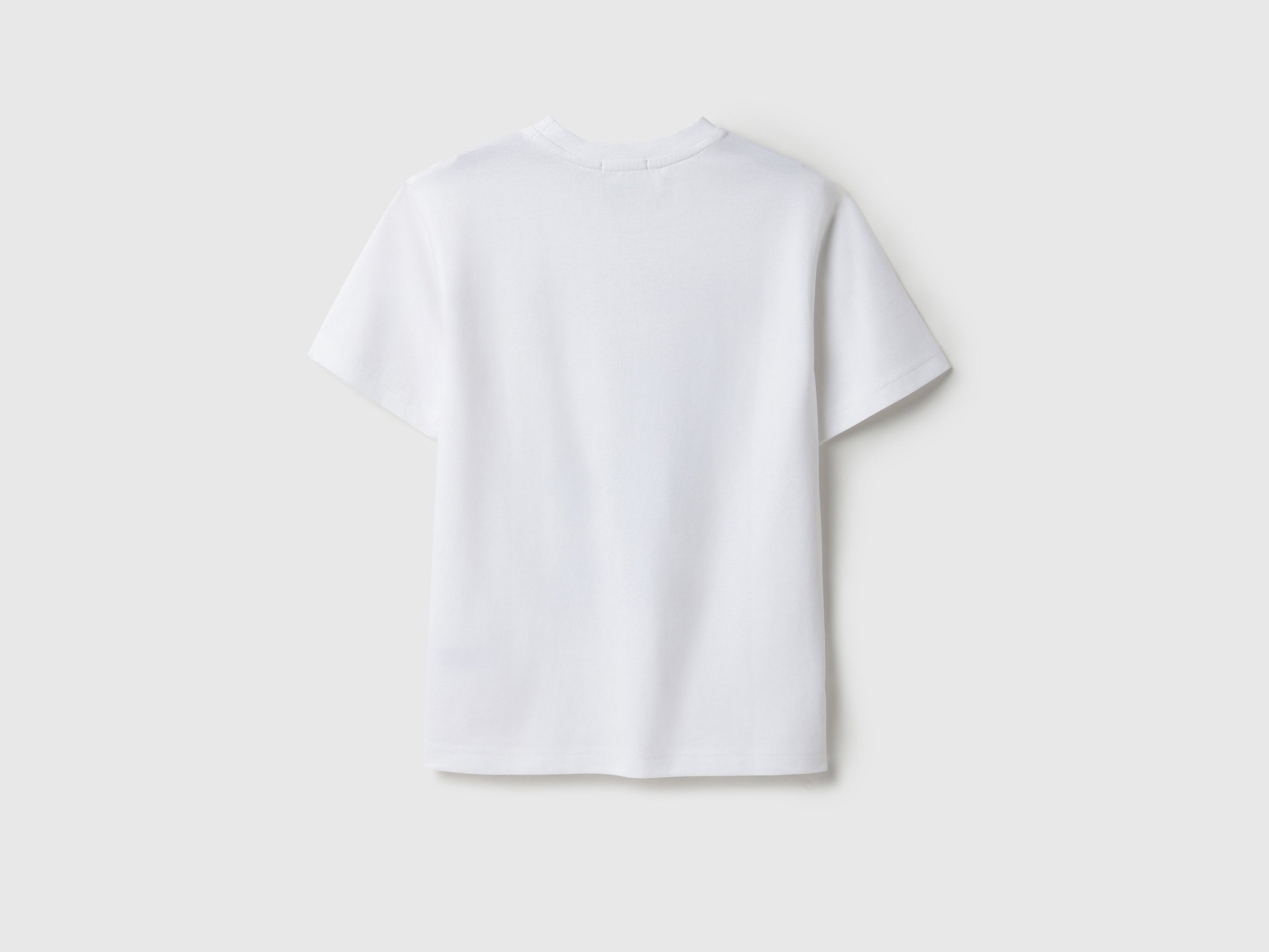 Boys White Solid Cotton Relaxed Fit Stay Rad Graphic T-Shirt