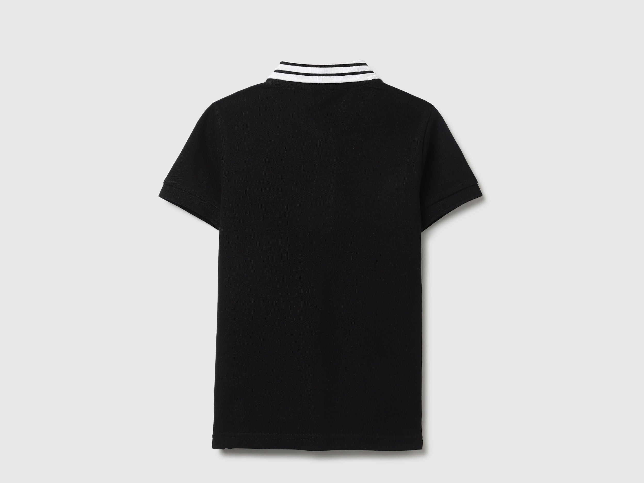 Boys Black Solid Cotton Regular Fit Short Sleeve Core Polo Shirt
