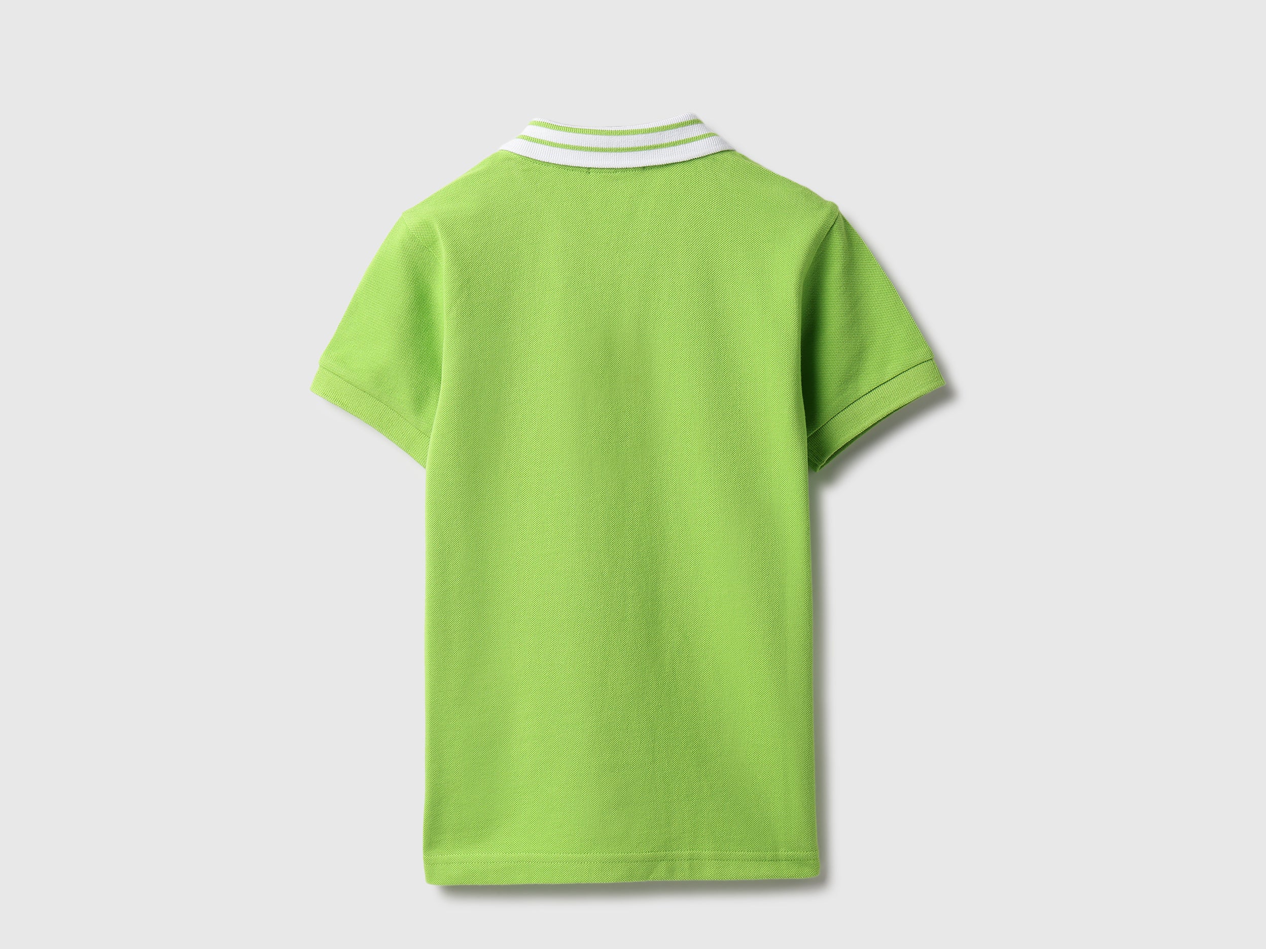 Boys Parrot Green Solid Cotton Regular Fit Short Sleeve Core Polo Shirt