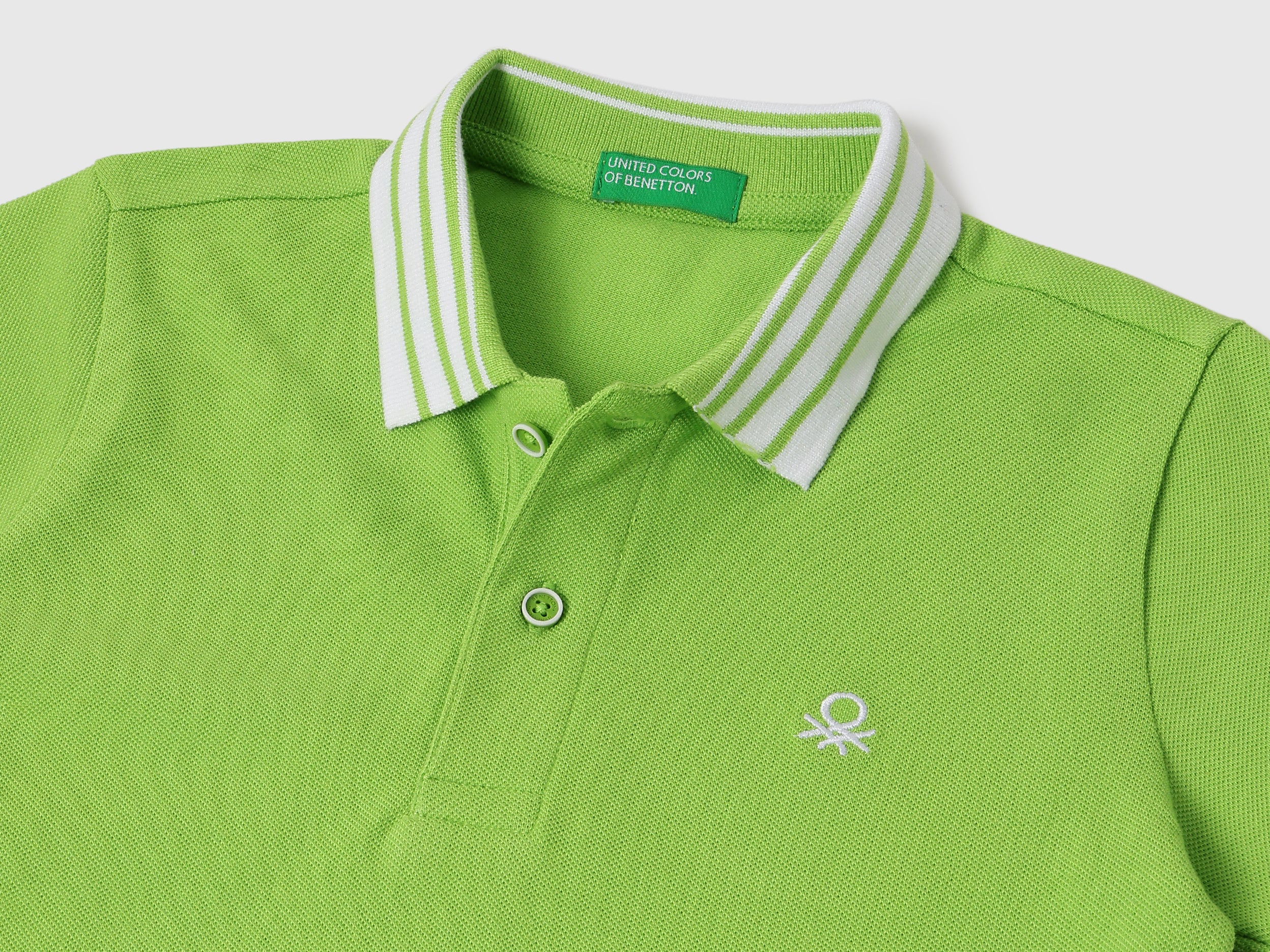 Boys Parrot Green Solid Cotton Regular Fit Short Sleeve Core Polo Shirt