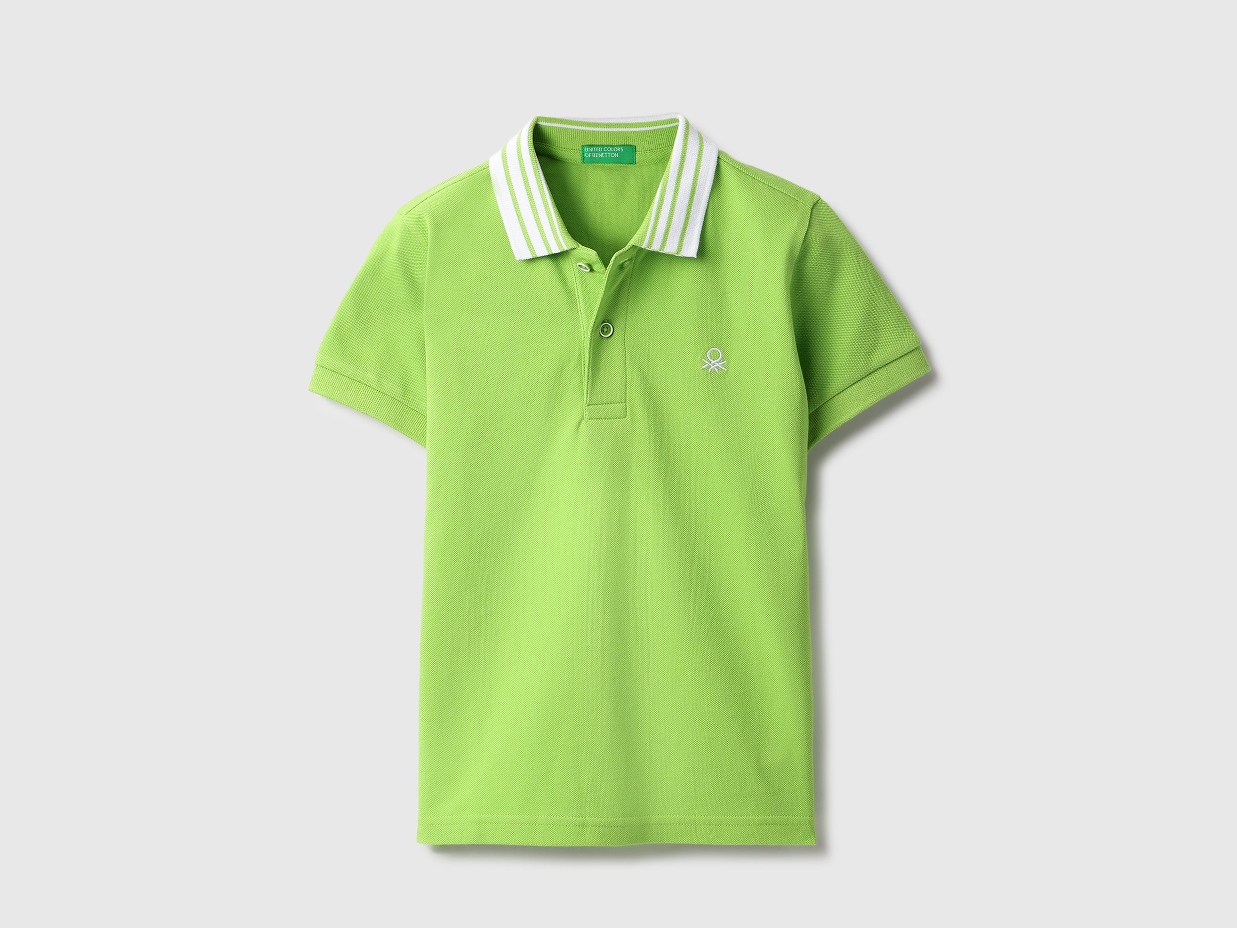 Boys Parrot Green Solid Cotton Regular Fit Short Sleeve Core Polo Shirt