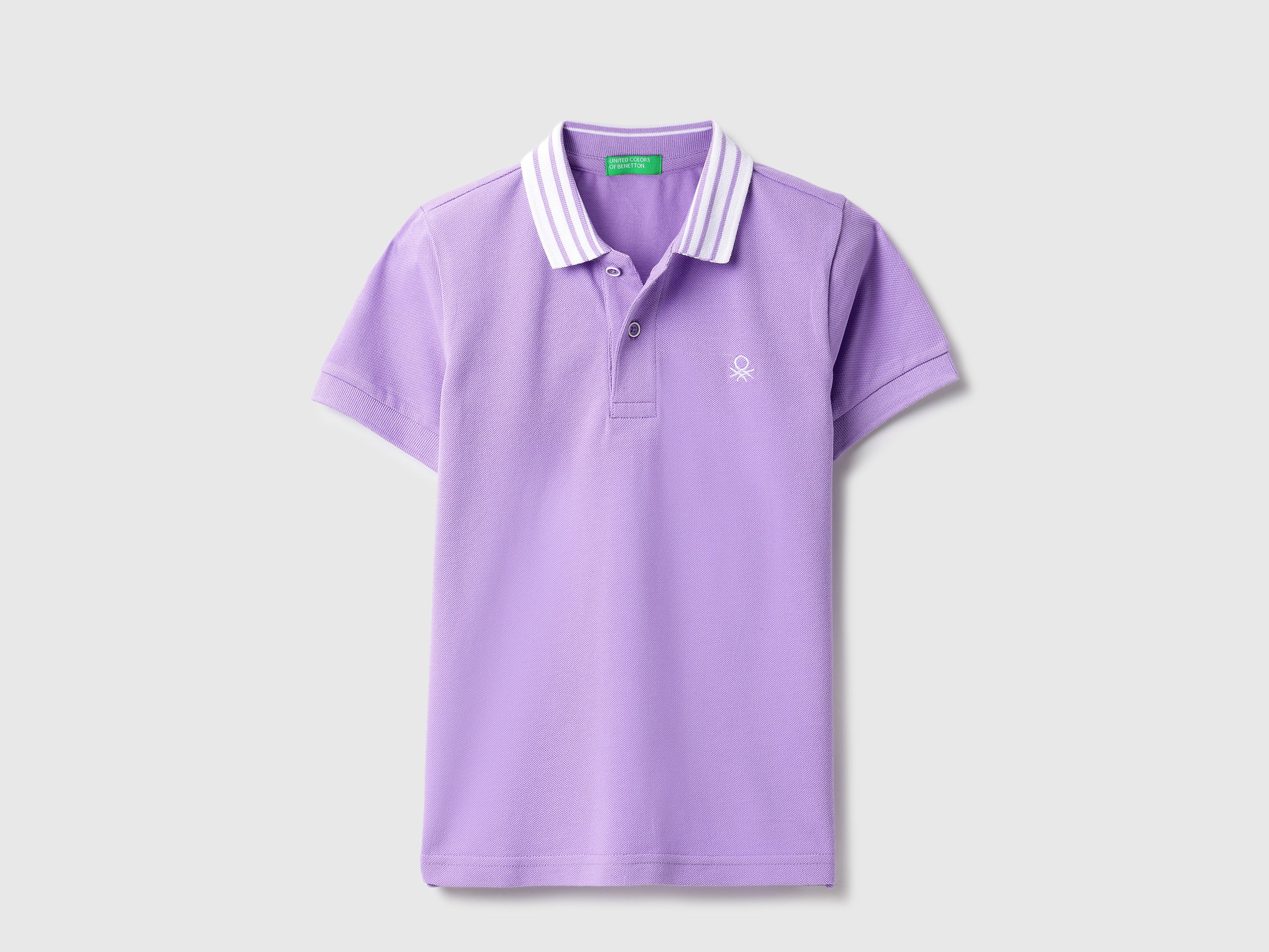 Boys Violet Solid Cotton Regular Fit Short Sleeve Core Polo Shirt