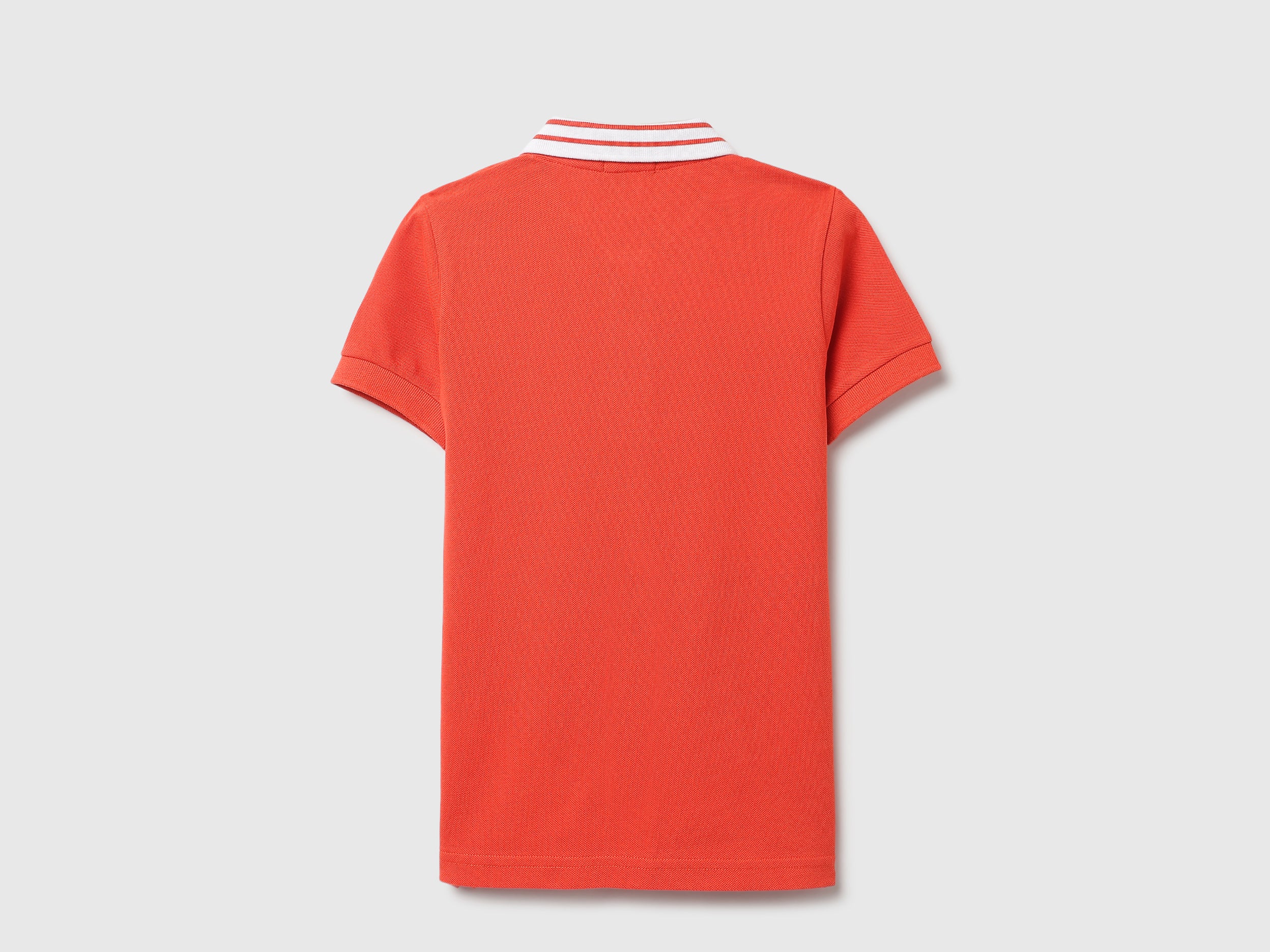 Boys Brick Red Cotton Solid Polo Shirt