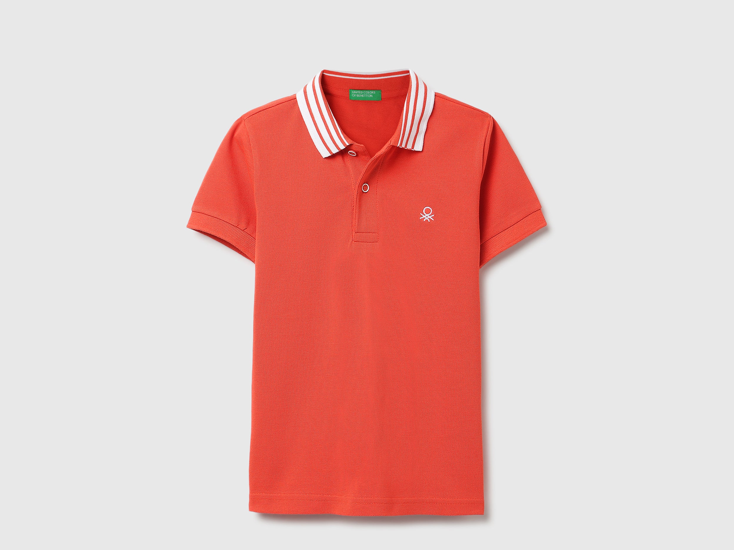 Boys Brick Red Cotton Solid Polo Shirt