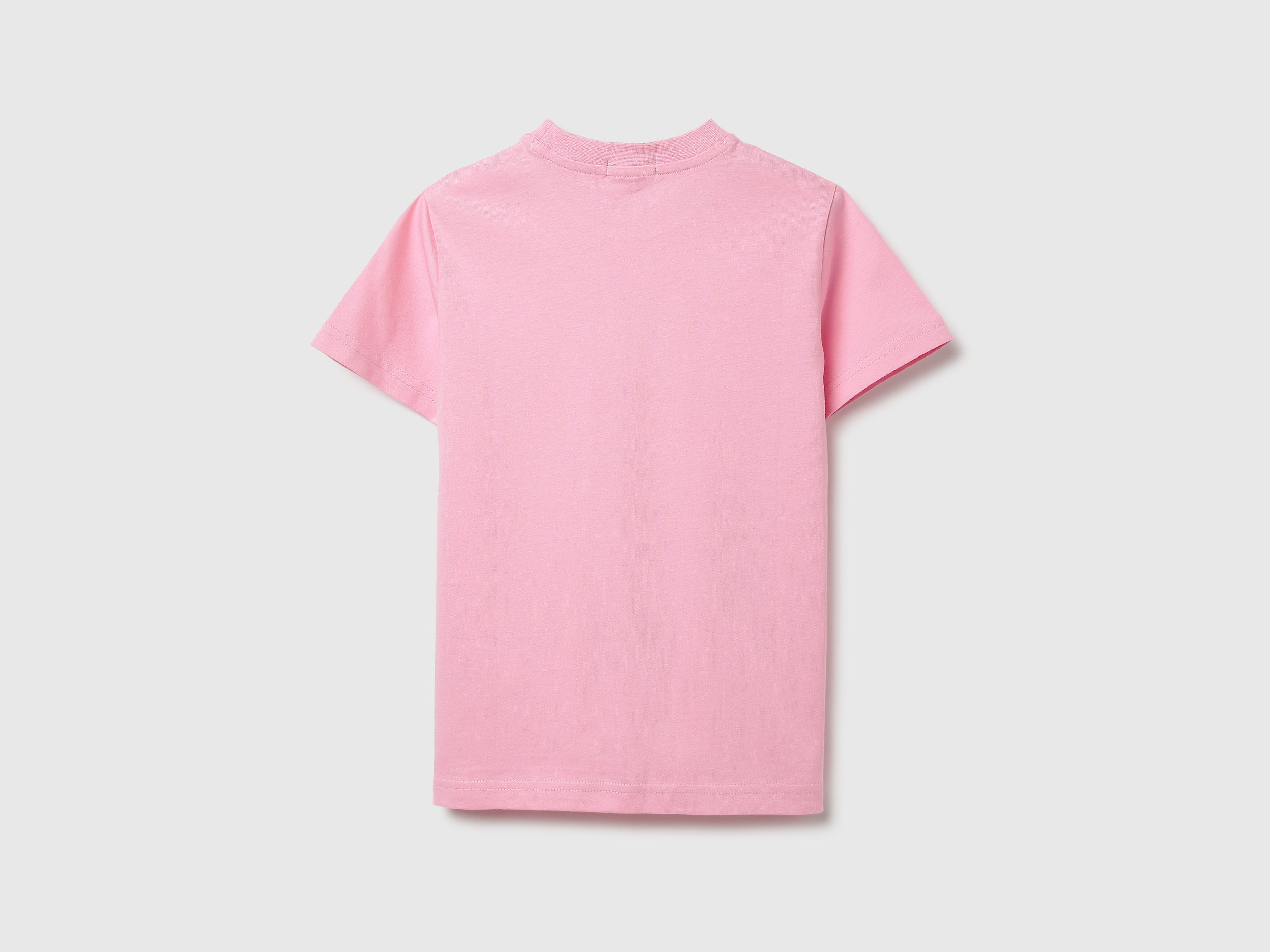 Girls Rose Pink Cotton Tee with Graphic Print