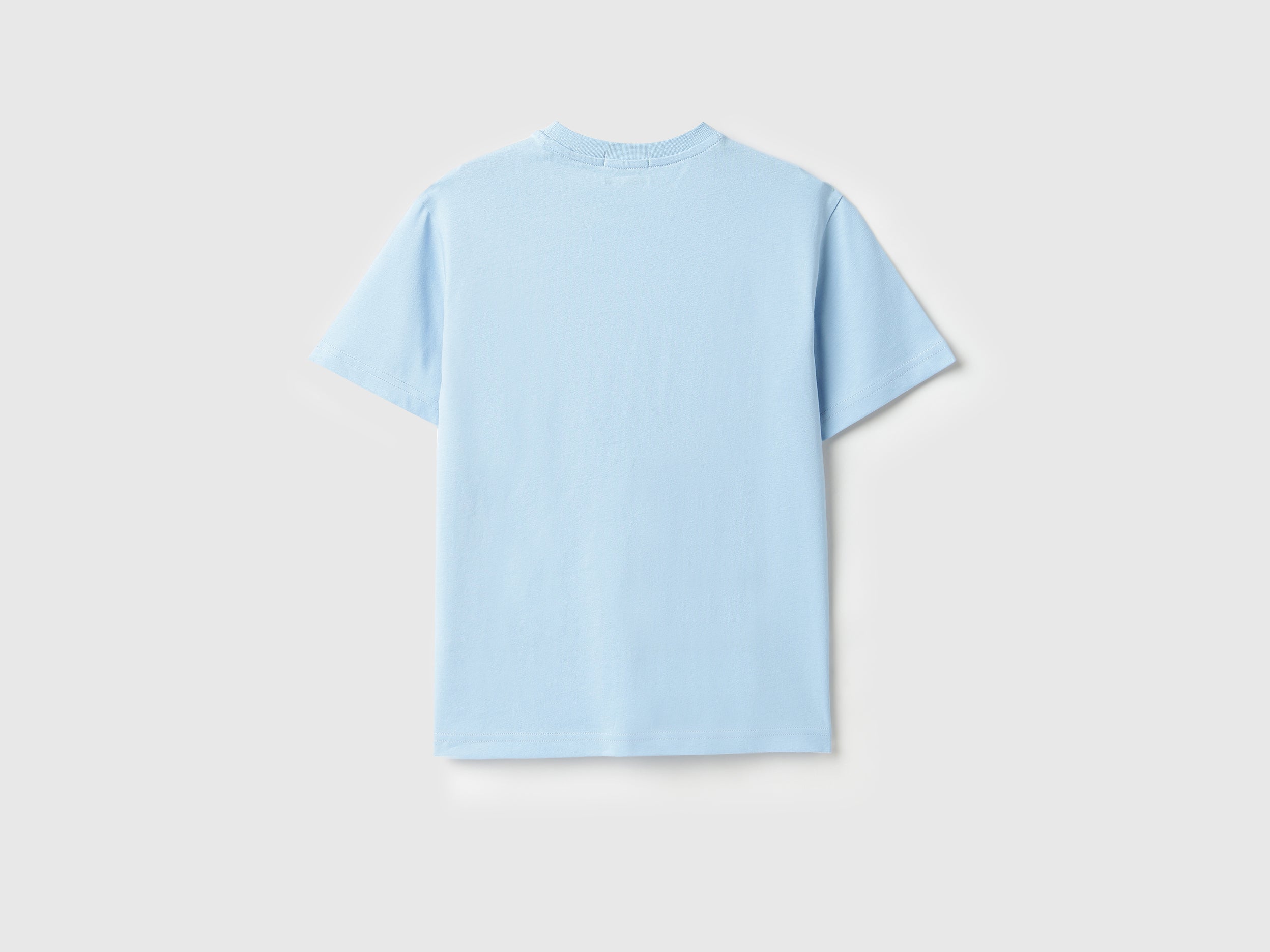 Boys Baby Blue Cotton Relaxed Fit Cowboy Graphic T Shirt