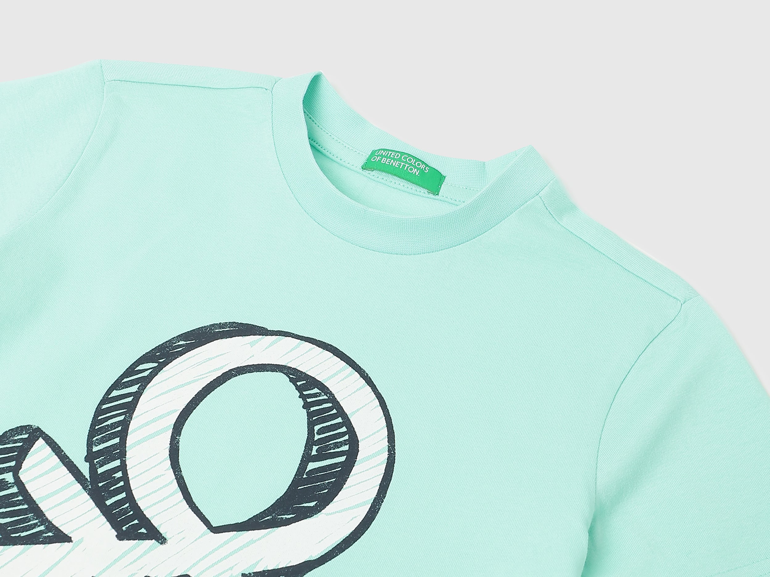 Boys Light Mint Cotton Regular Fit Short Sleeve Round Neck T-Shirt