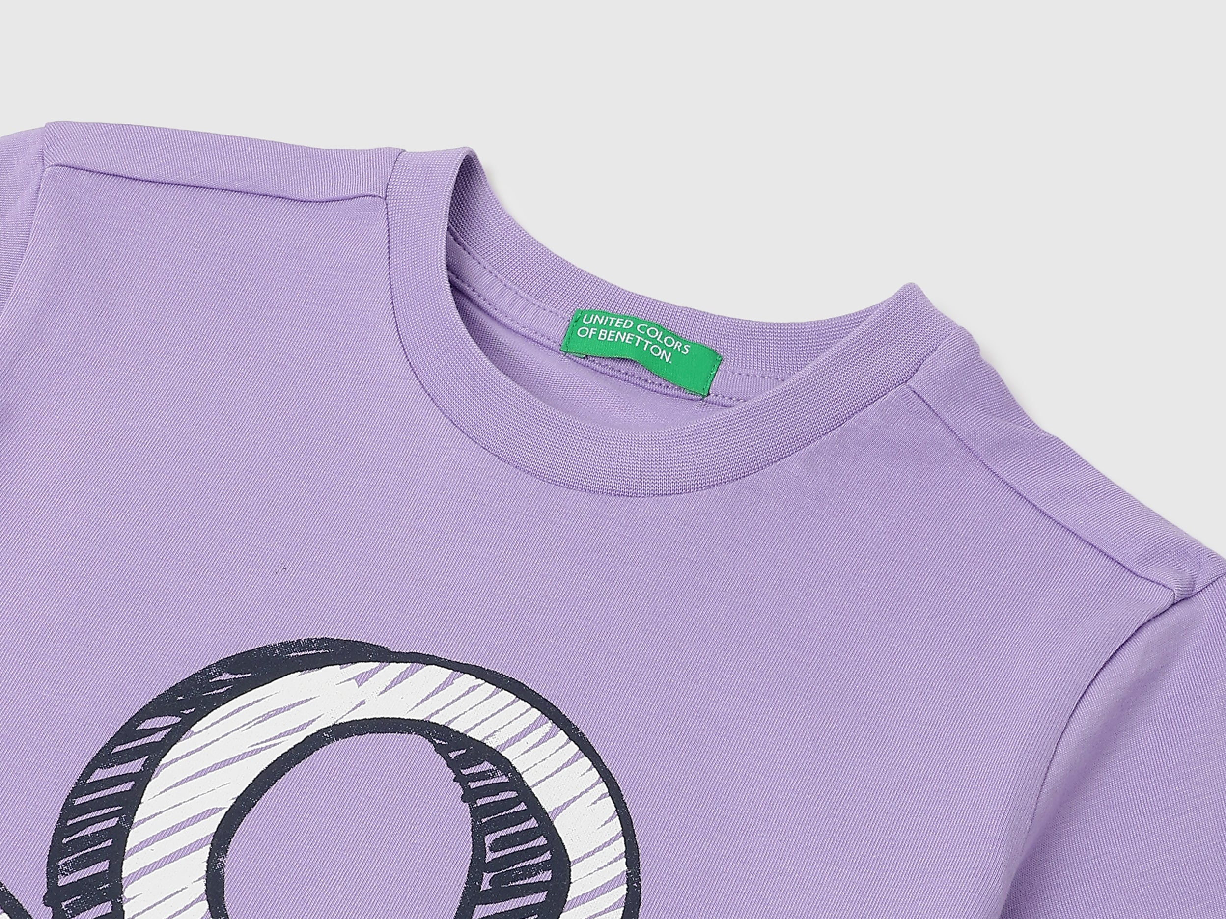 Boys Violet Cotton Regular Fit Short Sleeve Round Neck T-Shirt