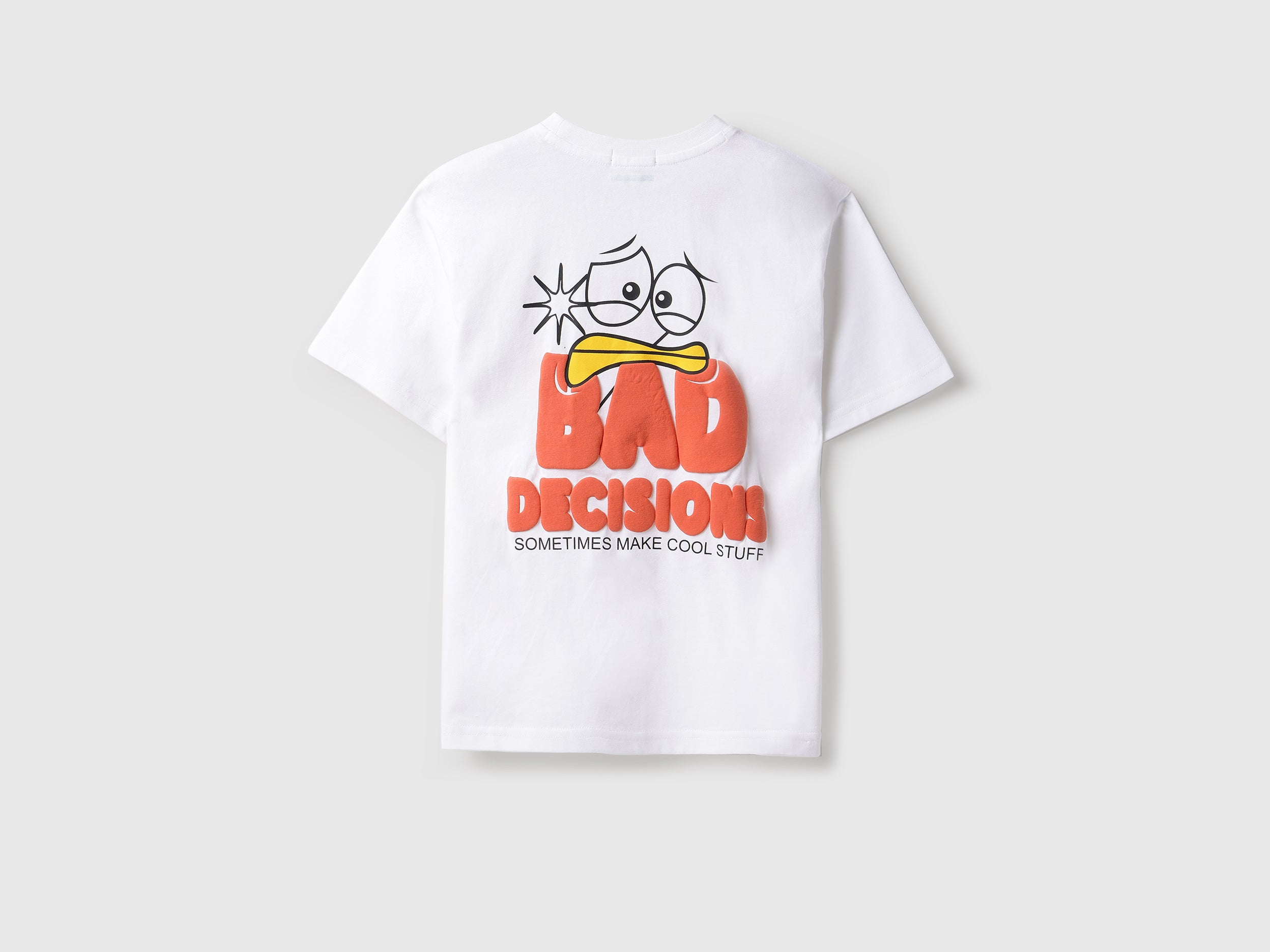 Boys White Back Graphic Relaxed Cotton Tee