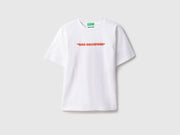 Boys White Back Graphic Relaxed Cotton Tee
