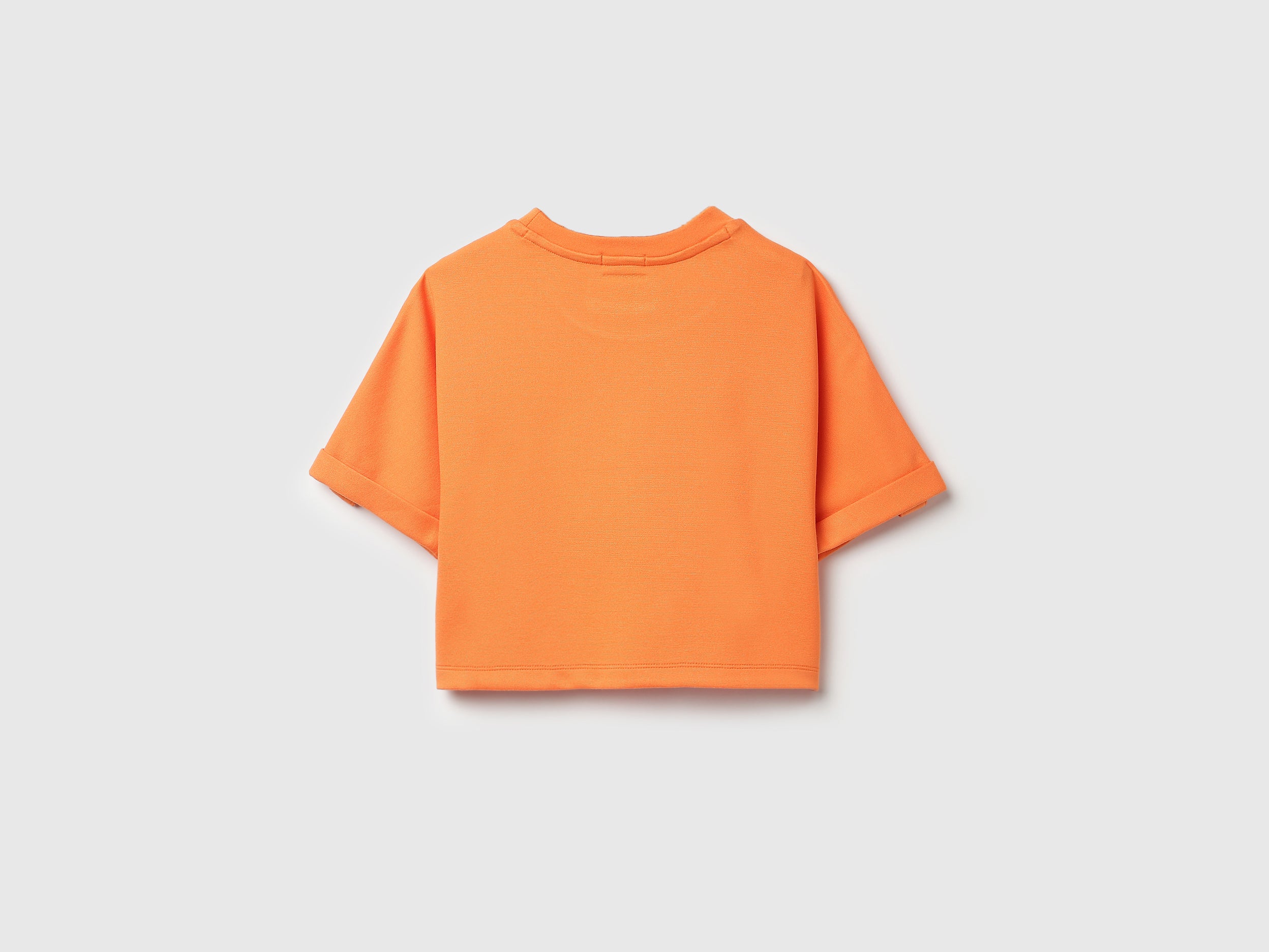 Girls Fresh Orange Interlock Crop Tee
