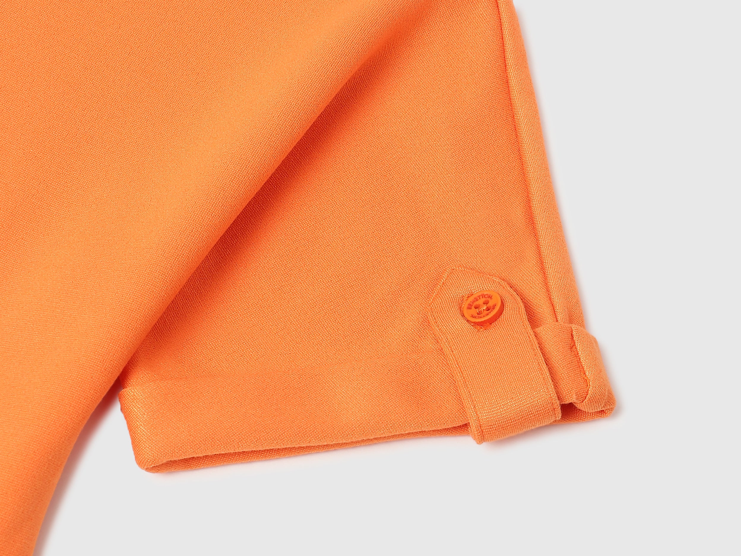 Girls Fresh Orange Interlock Crop Tee