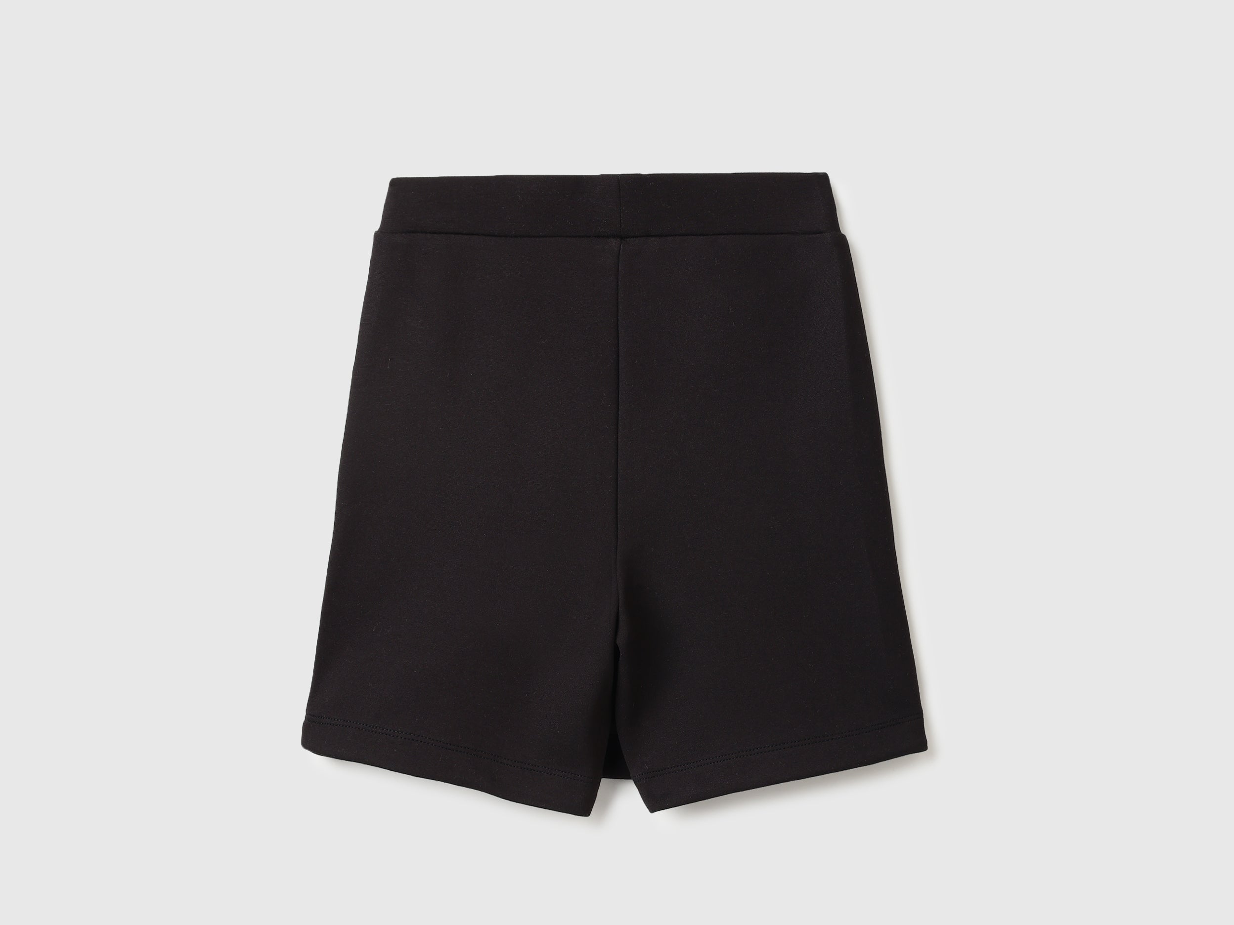 Girls Black Interlock Skirt with Wavy Hem Regular Fit