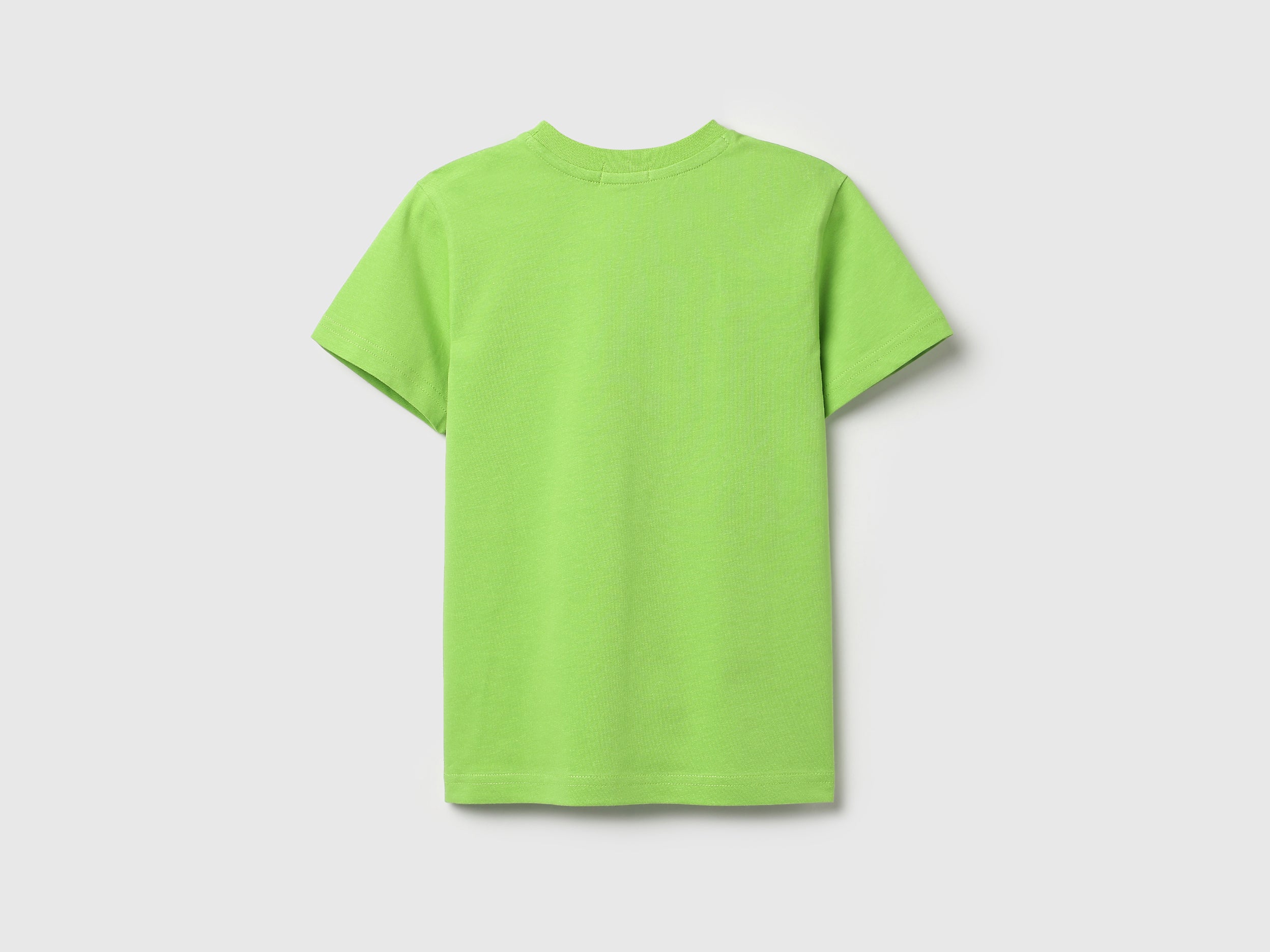 Boys Parrot Green Cotton Branding T Shirt