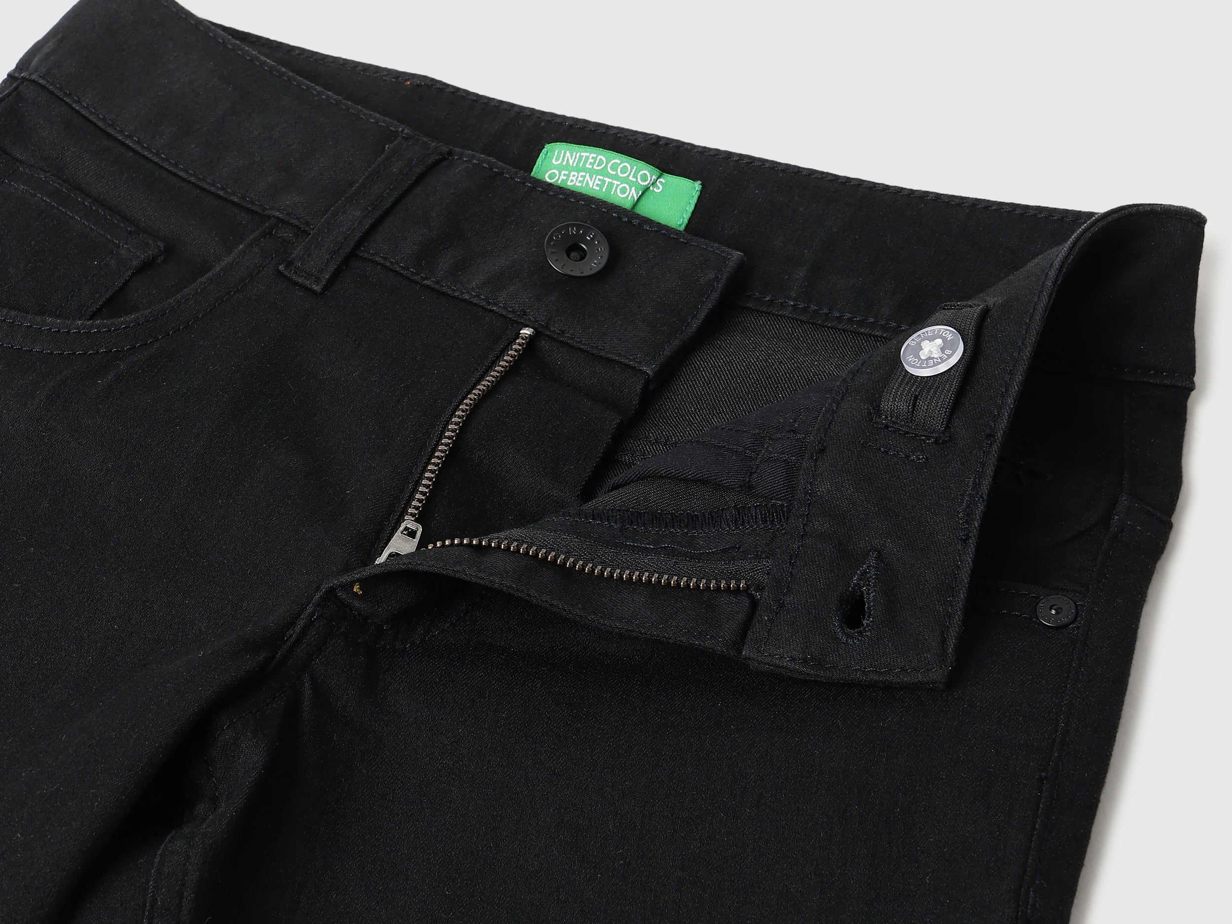 Boys Black Denim Shorts – Regular Fit Cotton Blend