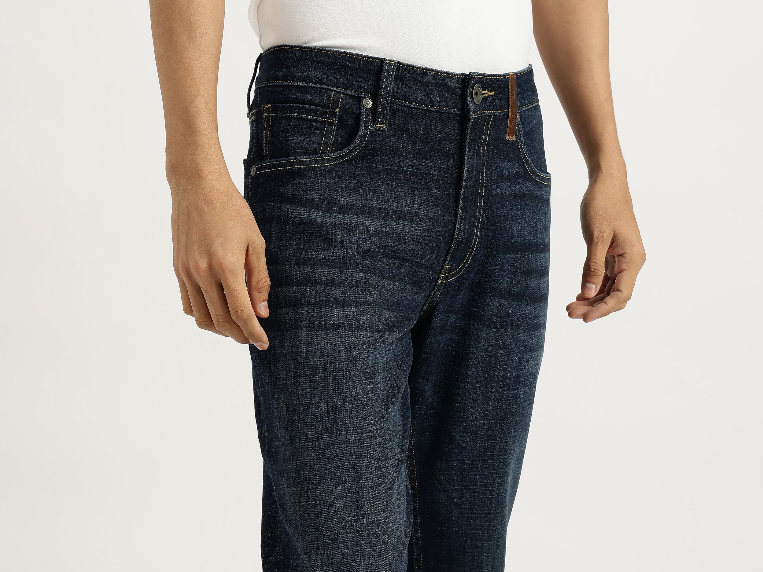 Boys Mid Wash Slouchy Fit Graffiti Denim