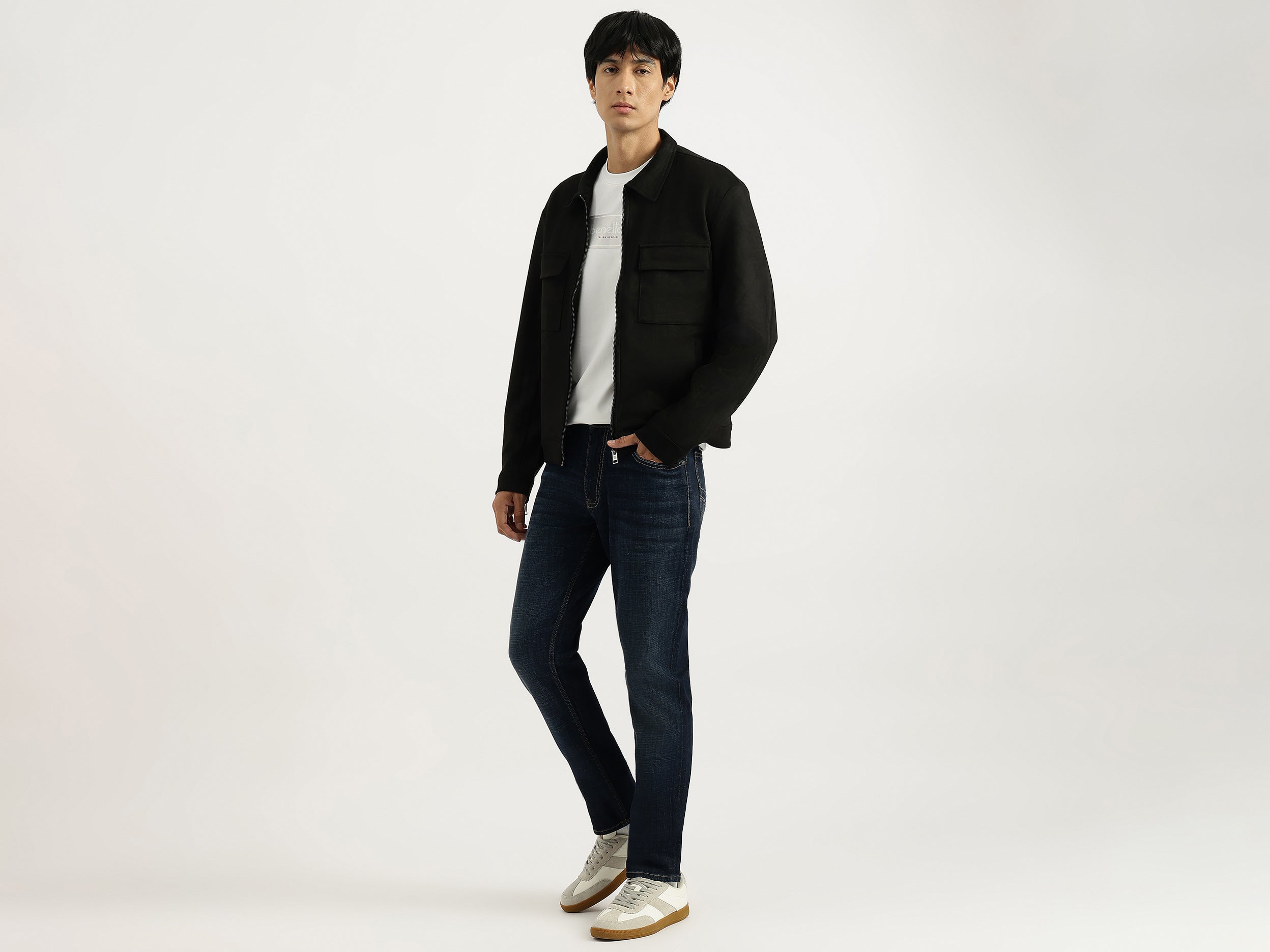 Boys Mid Wash Slouchy Fit Graffiti Denim