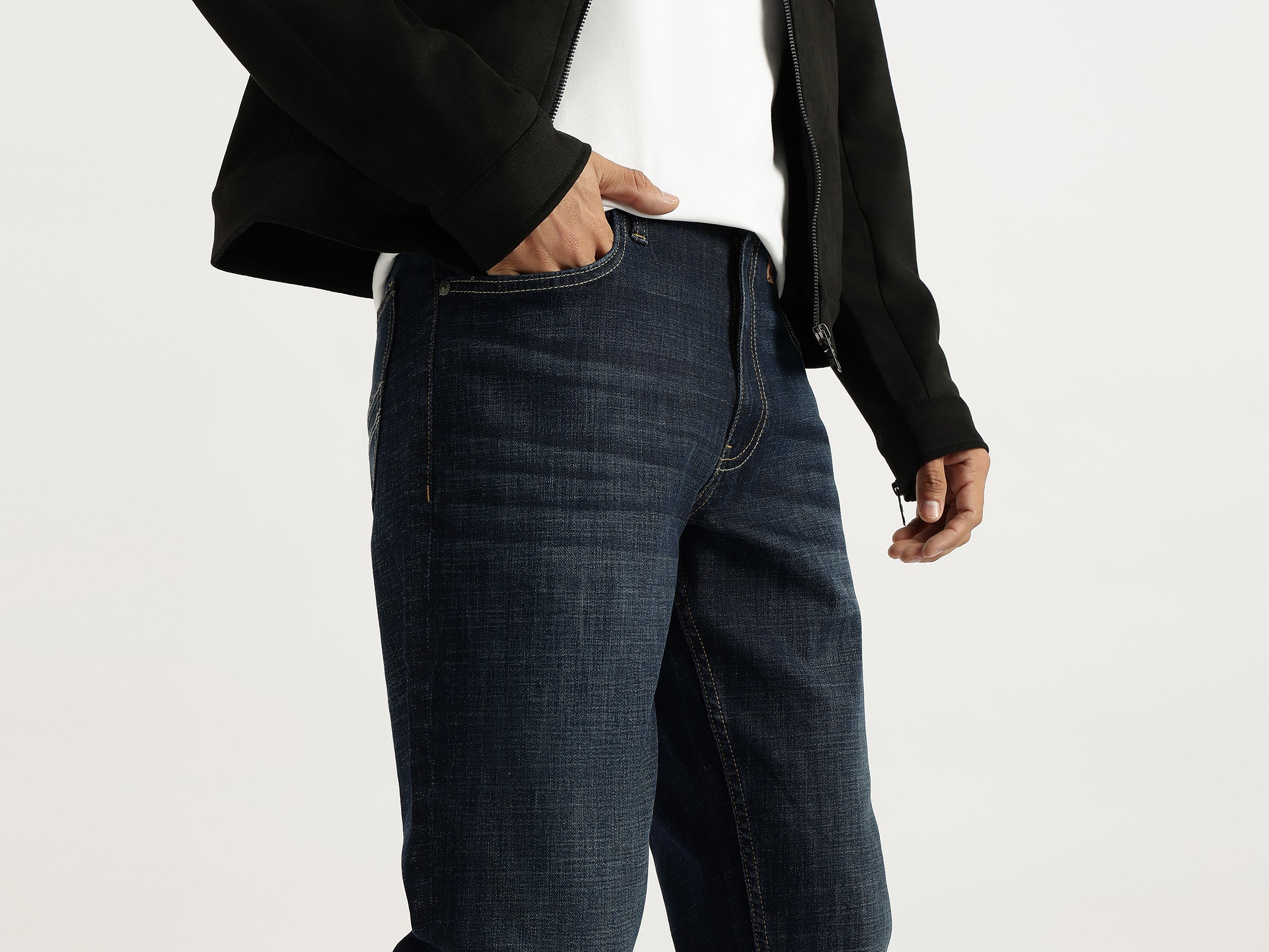 Boys Mid Wash Slouchy Fit Graffiti Denim