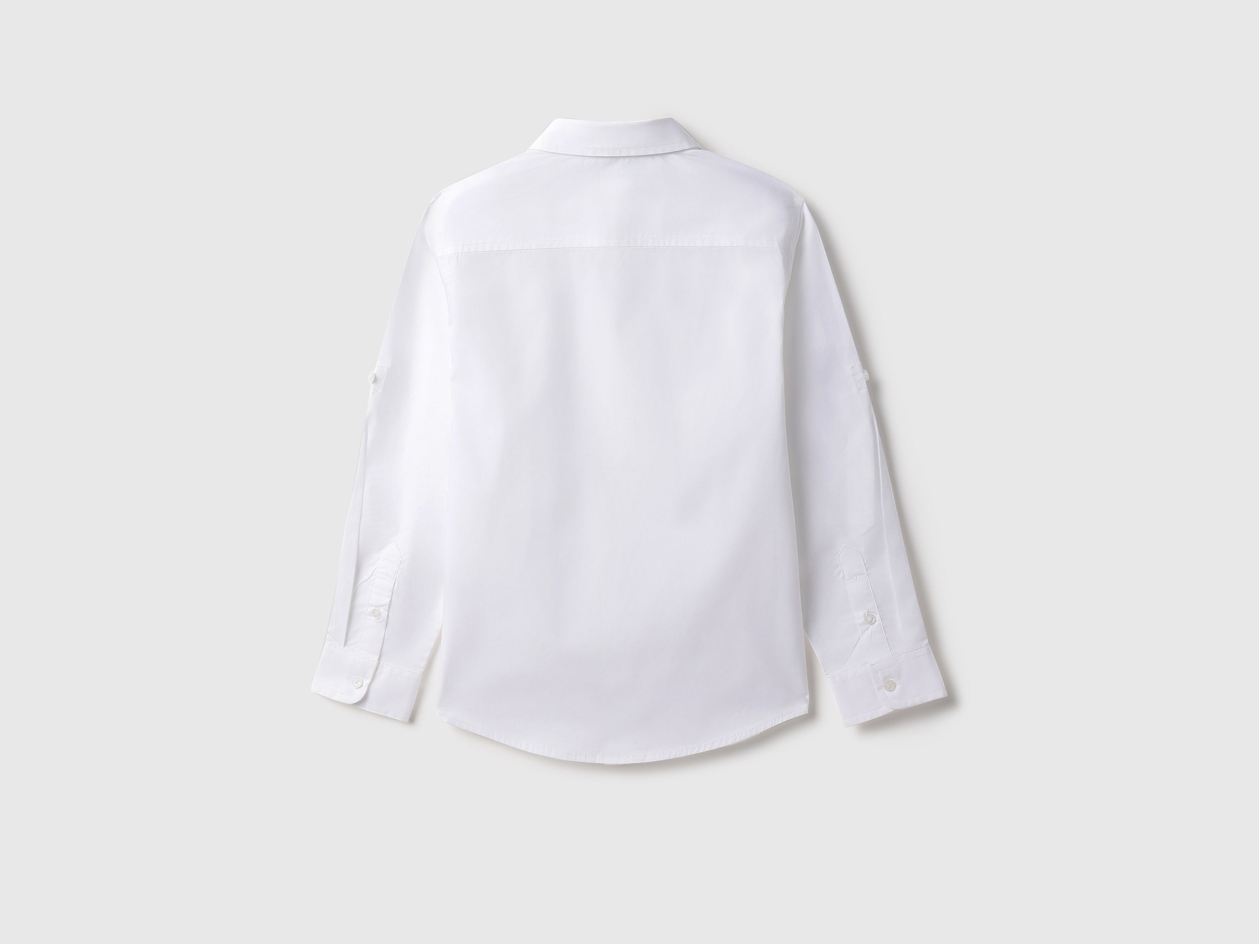 Boys White Poplin Casual Shirt