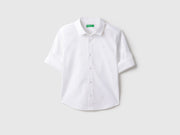 Boys White Poplin Casual Shirt