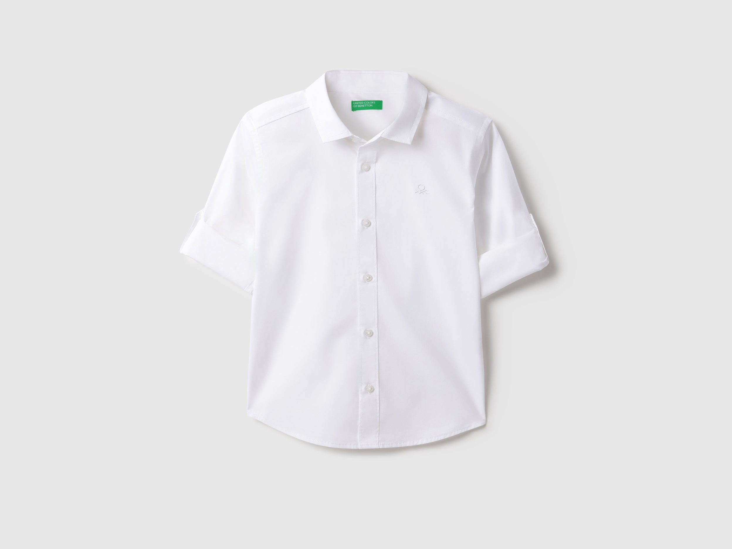 Boys White Poplin Casual Shirt