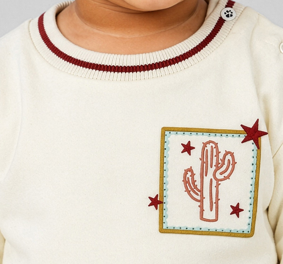Sweatshirt with Back Print Cream