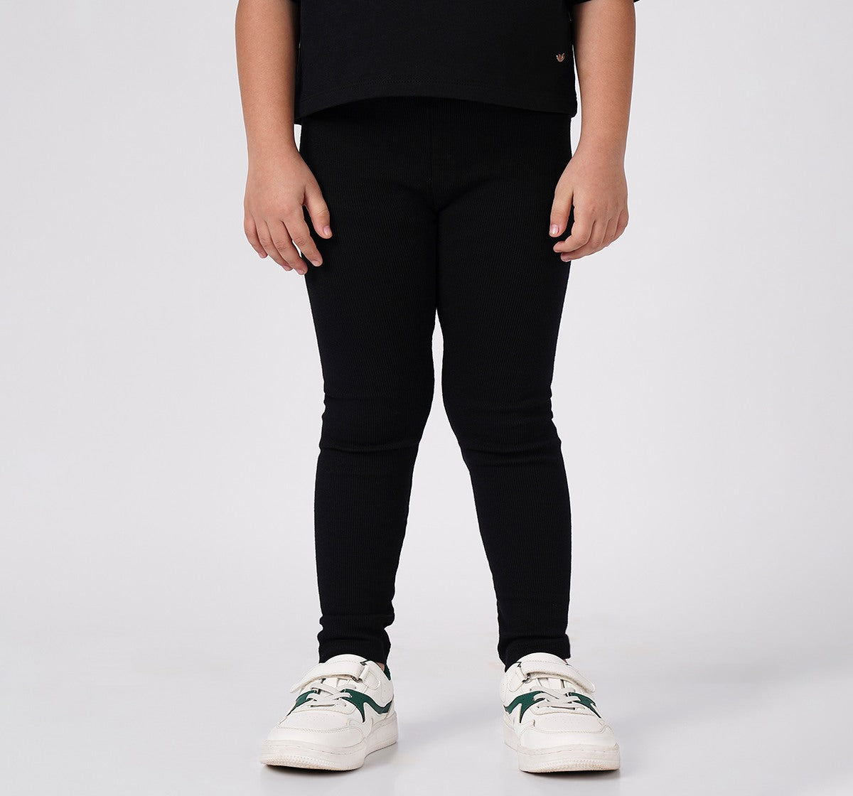 Rib Leggings 2X2 Lycra Rib Black