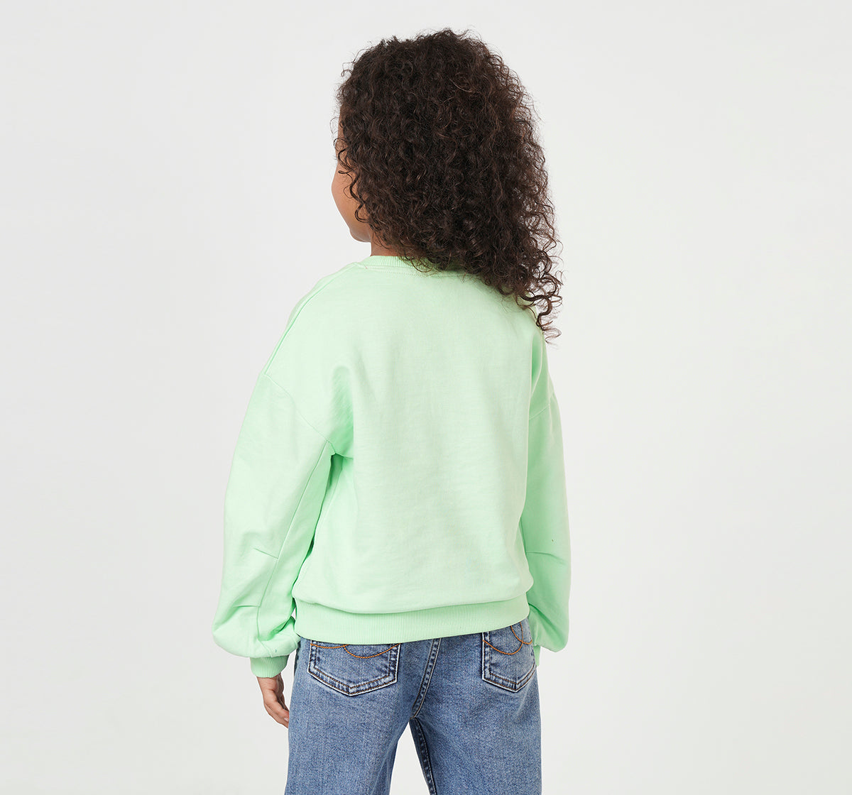 Sweatshirt with Emb Green
