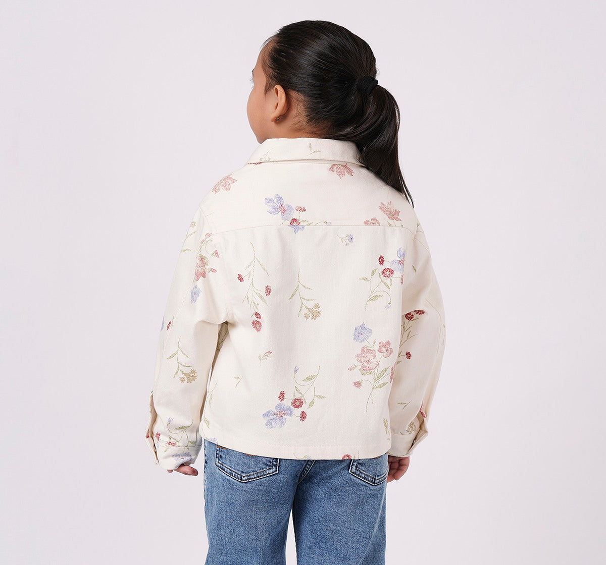 Regular Length Printed Shacket Multicolor