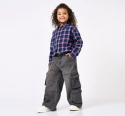 Wide Leg Fit Utility Jeans Black