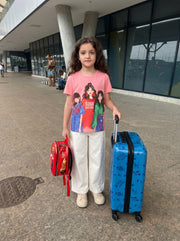 Girls Off White Cotton Marine Bootcut Fit Jeans