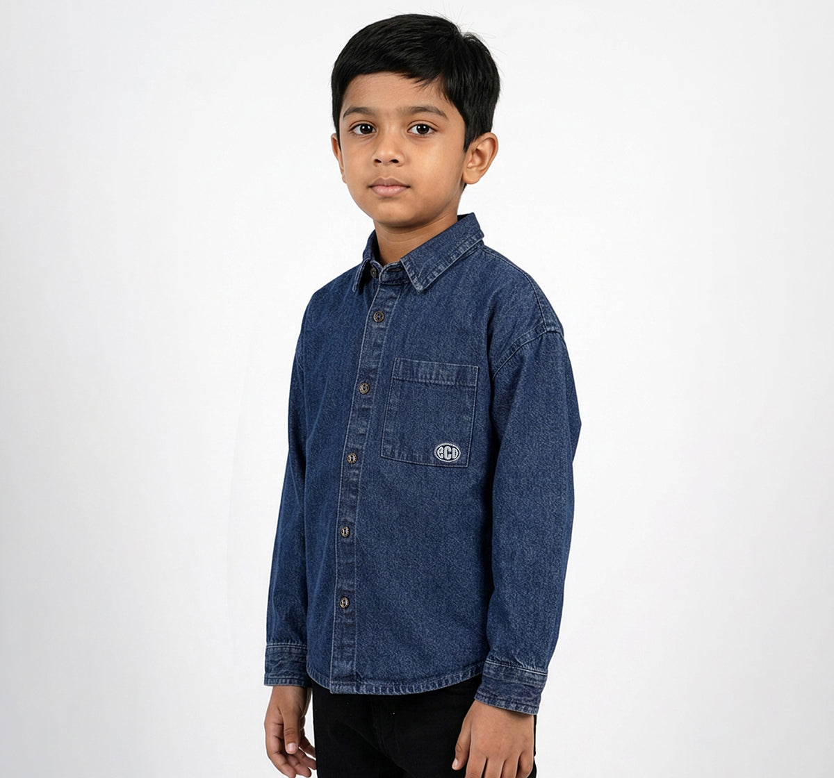 Full Sleeves Denim Shirt Navy