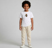 Knit Jogger with Cut and Sew Detail Beige