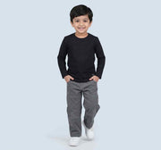 Cargo Denim Bottom Black Straight Fit