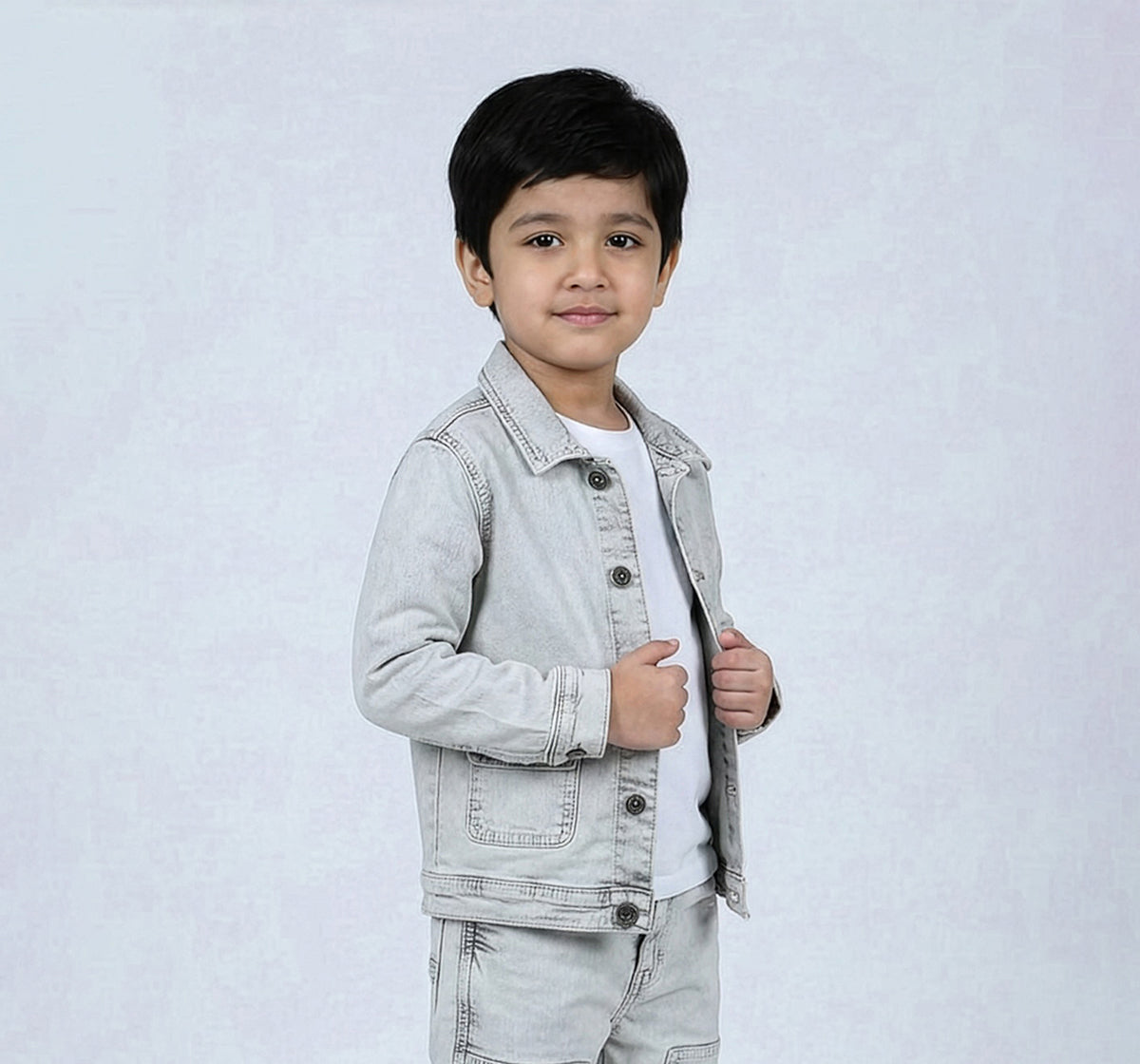 Cloud Wash Denim Jacket Off White