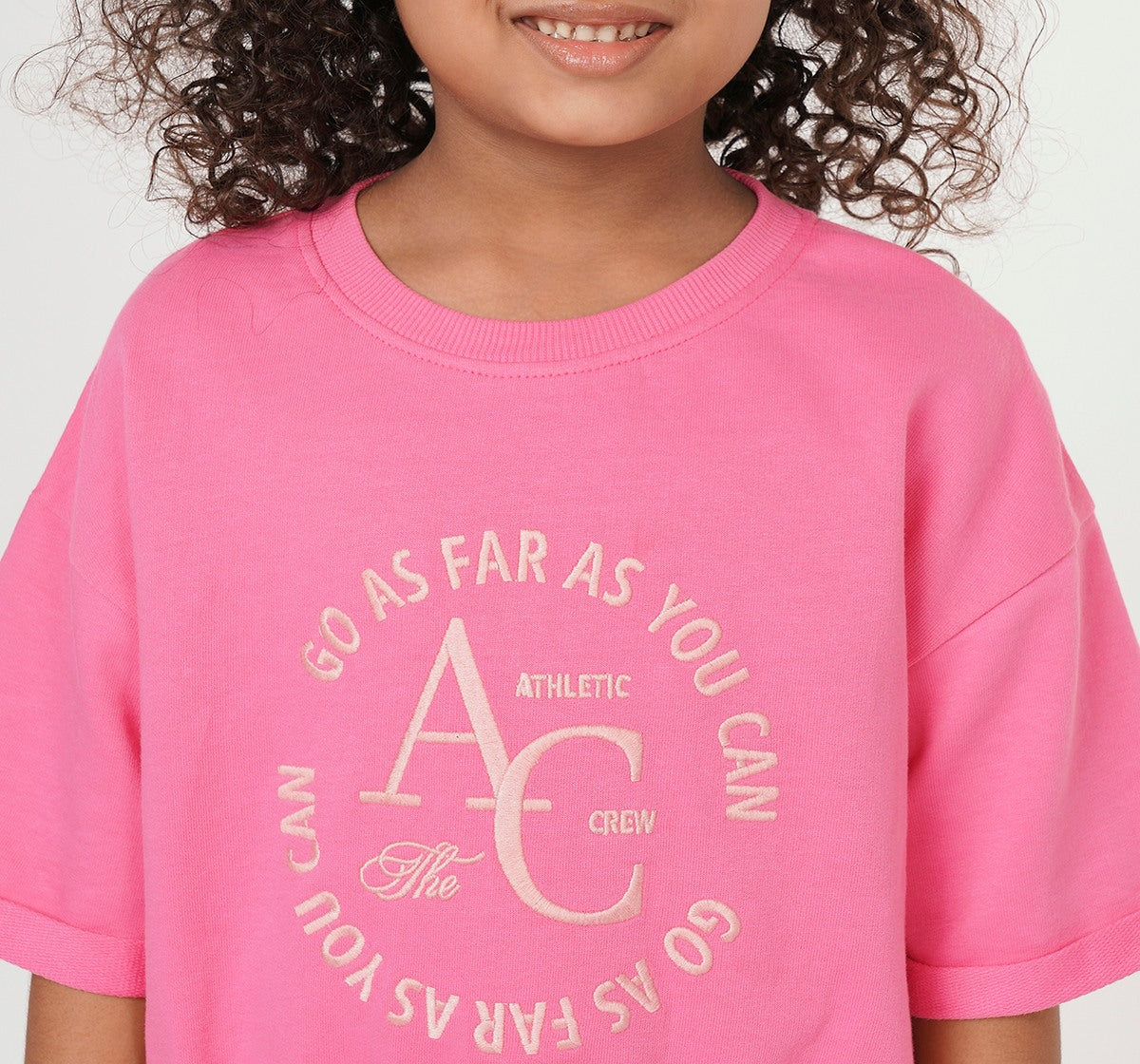 Anti Fit T-Shirt with Jogger Set Pink