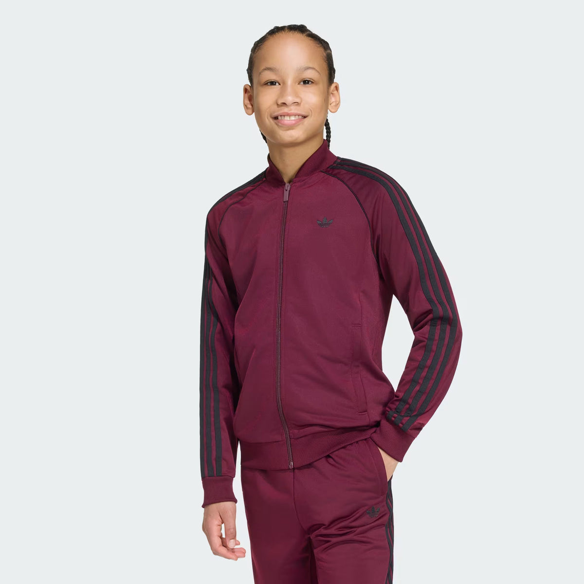 Adidas SST Tracksuit Burgundy Top