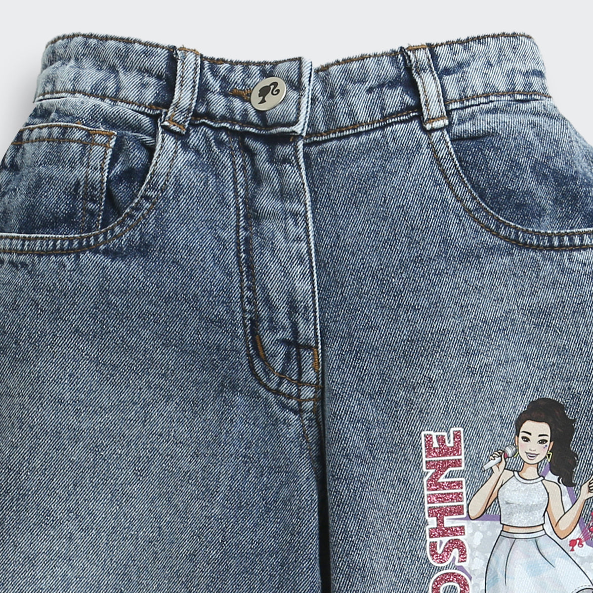 Barbie Character Print Jeans