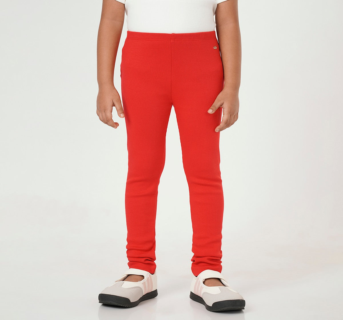 Rib Leggings 2X2 Lycra Rib Red