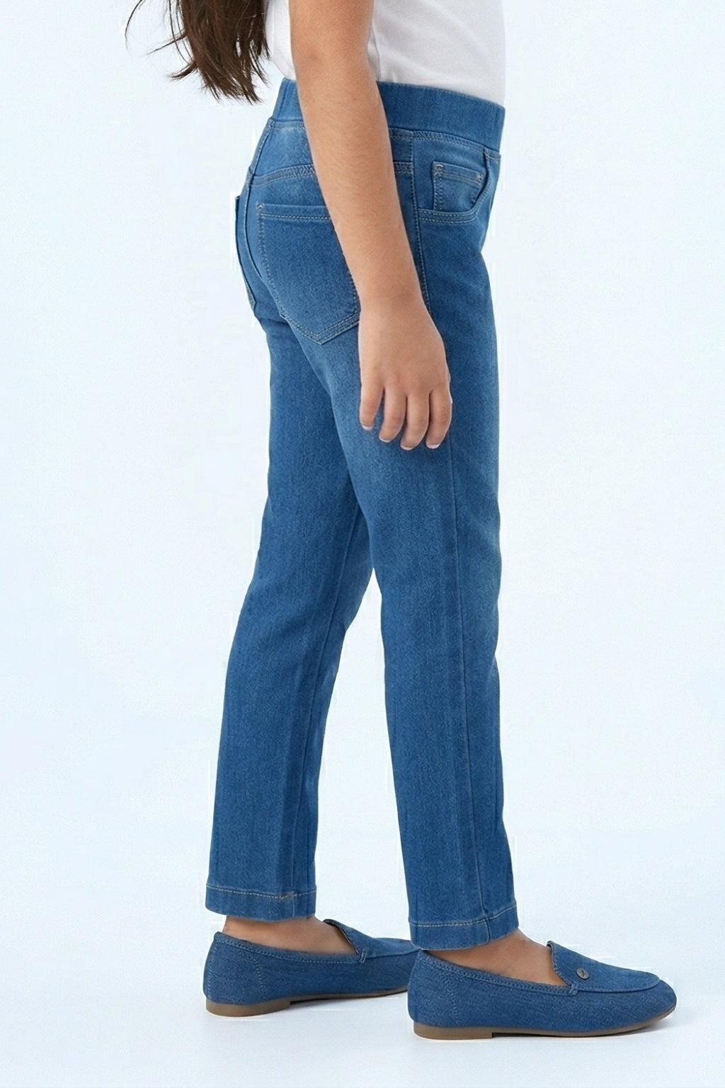 Girls Everyday Comfort Mid Blue Jeans