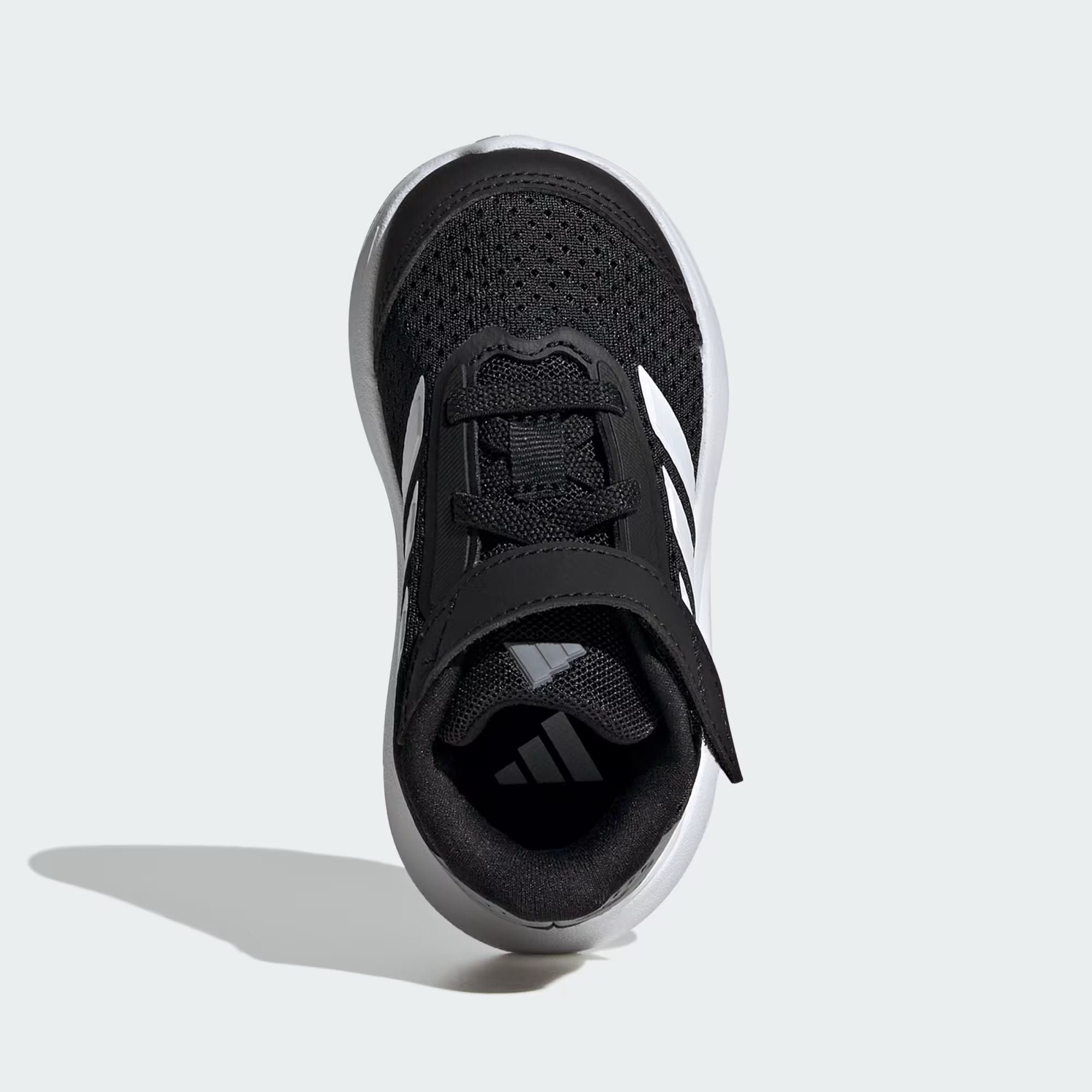 Infants Black Printed Sports Sneakers Canvas Hook And Loop