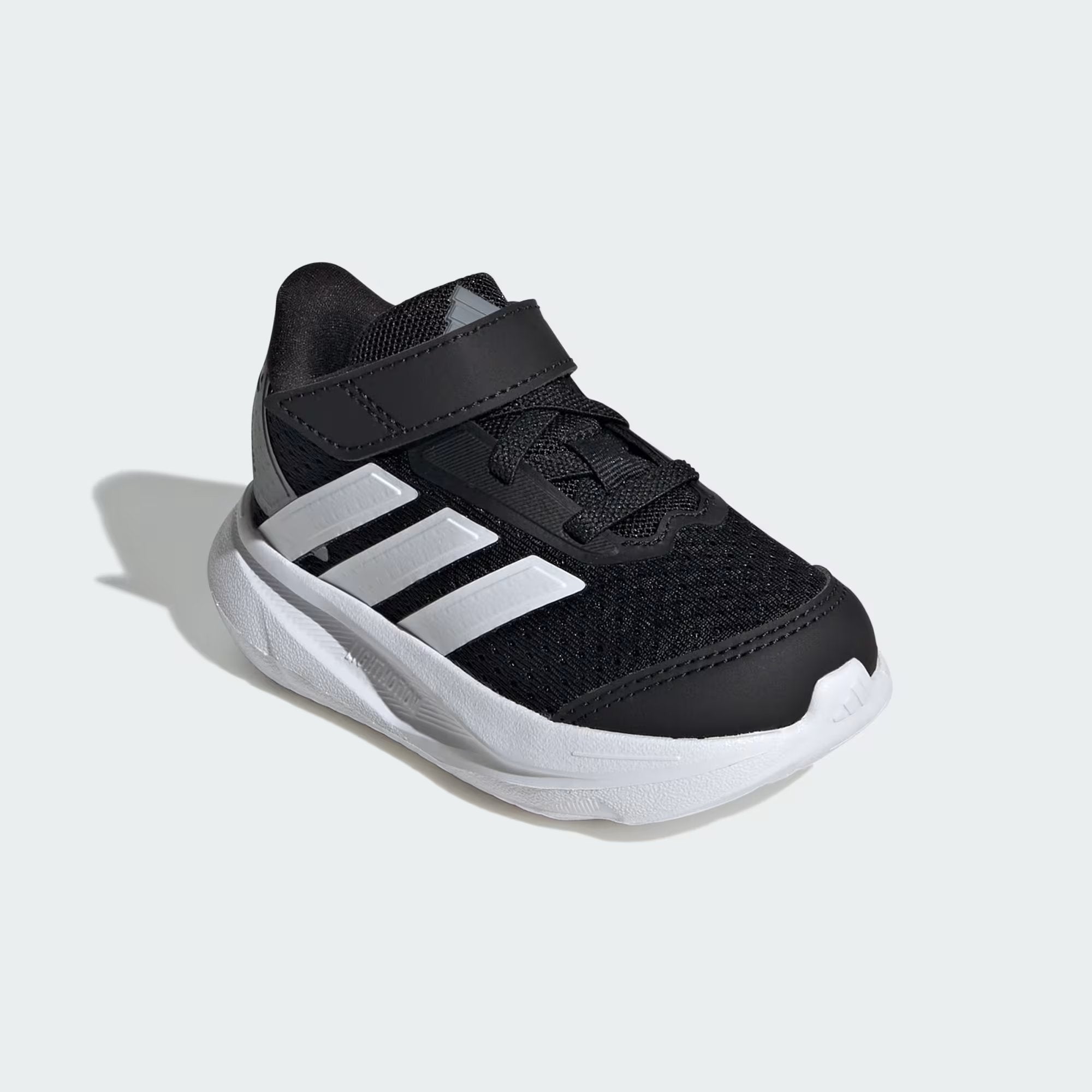 Infants Black Printed Sports Sneakers Canvas Hook And Loop